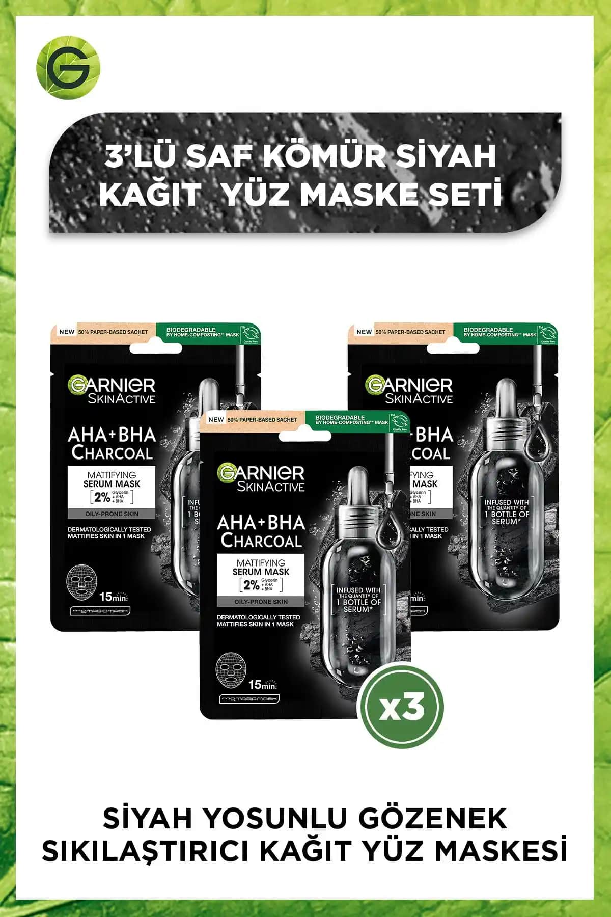 Garnier Siyah Yosunlu Gözenek Sıkılaştırıcı Kağıt Yüz Maskesi Özellikleri ve Kullanım Rehberi