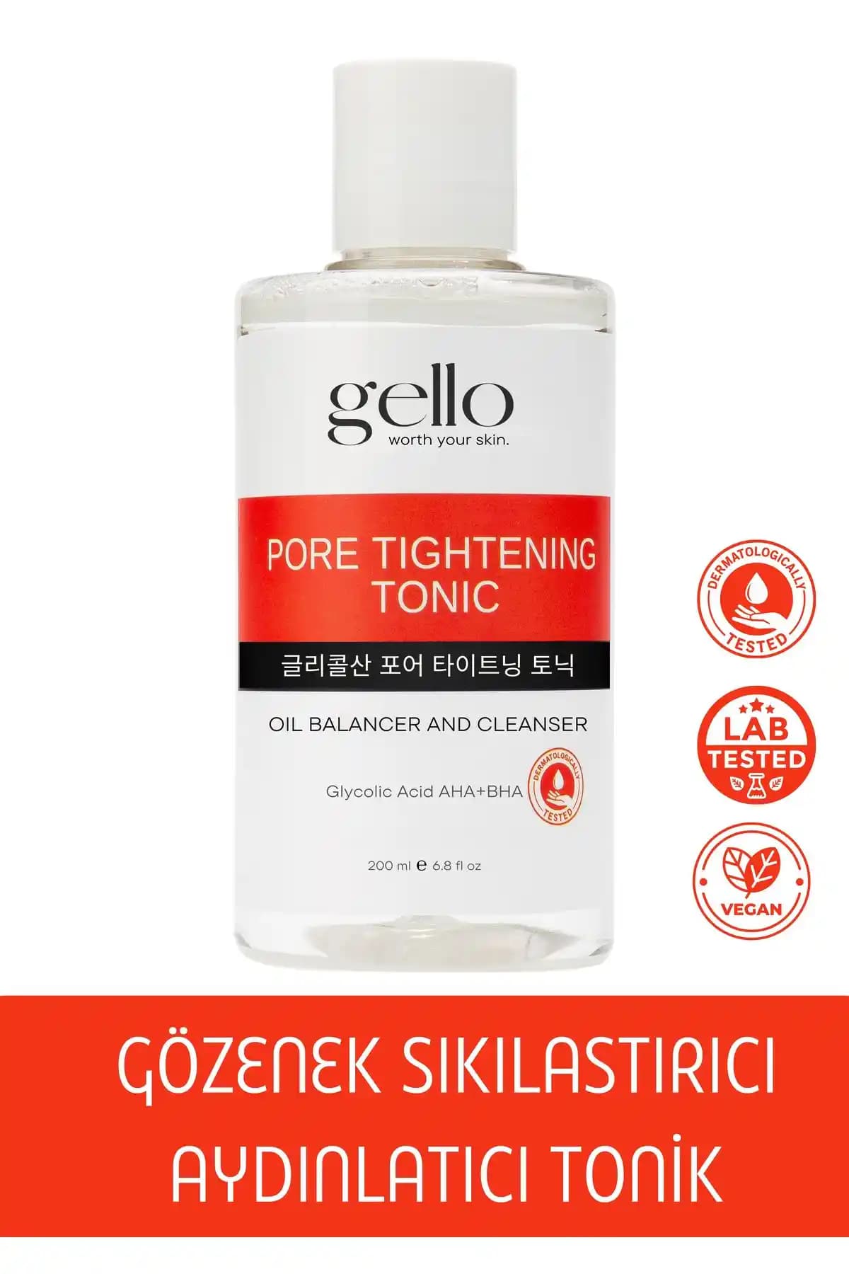 GELLÖ Ayınlatıcı ve Gözenek Sıkılaştırıcı Tonik Cilt Sağlığı ve Parlaklık İçin