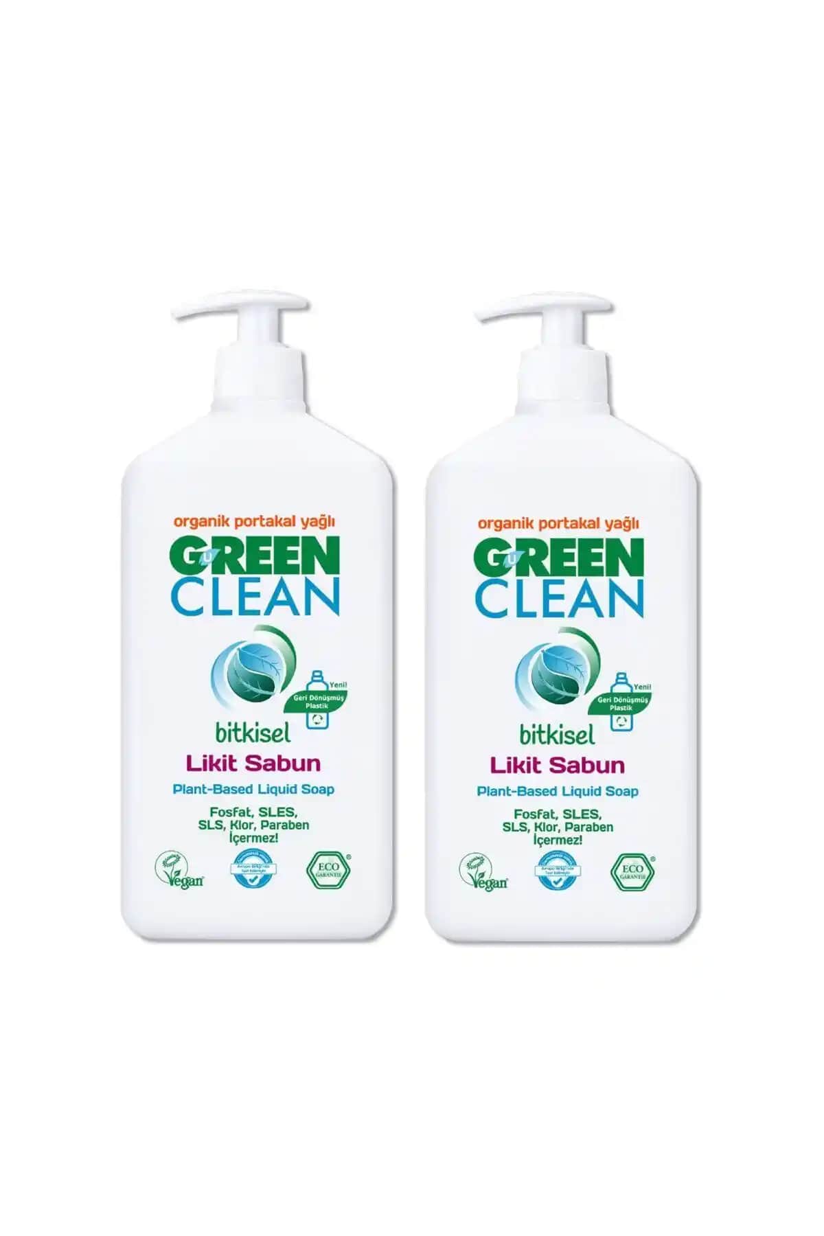 Green Clean Organik Portakal Yağlı Bitkisel Likit El Sabunu Doğal ve Güvenilir Temizlik Çözümü