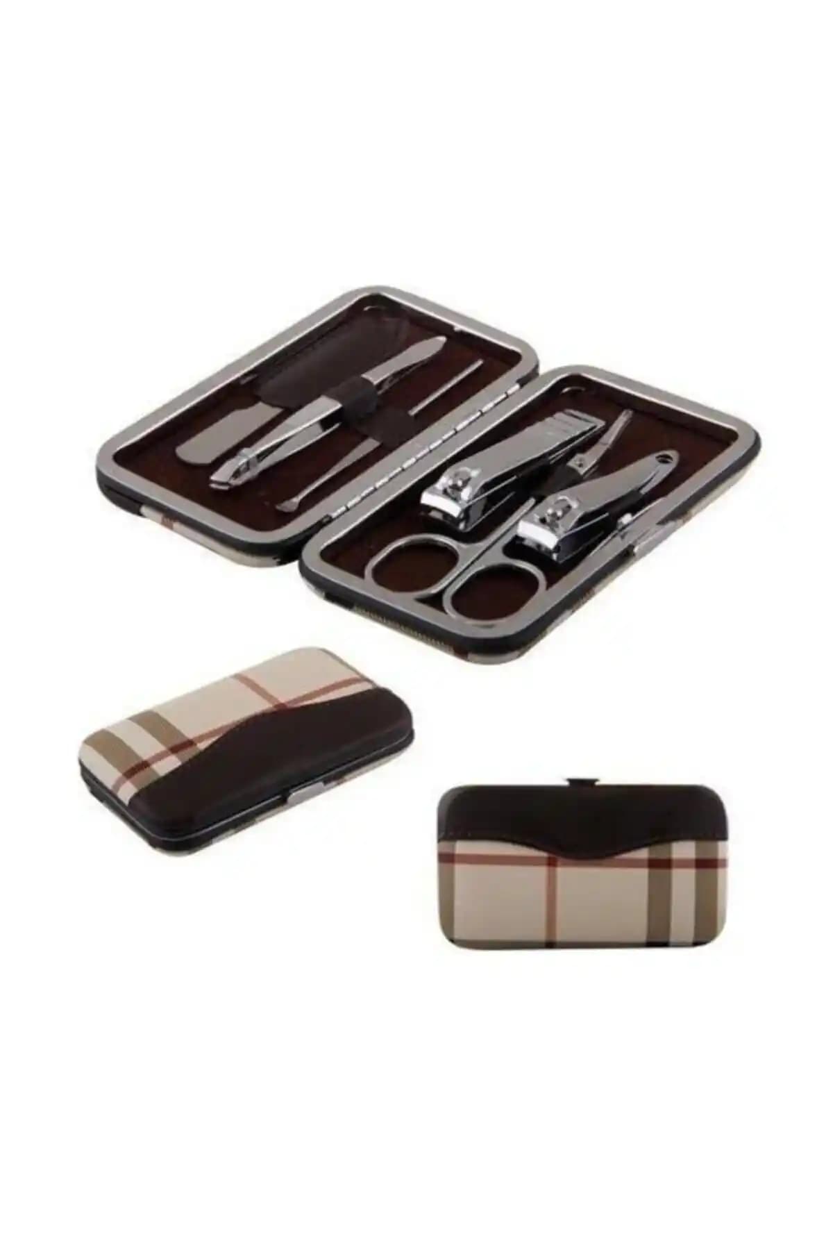 İzla Deri Çantalı 6 Parça Manikür Seti Şık ve Hijyenik Bakım Çözümü