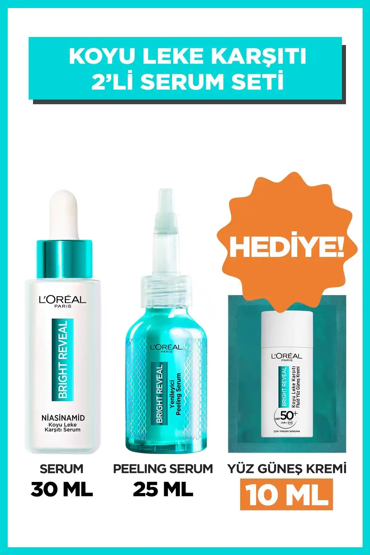 L'Oreal Paris Bright Reveal Serumu ve SPF 50 Güneş Kremi Karşılaştırması