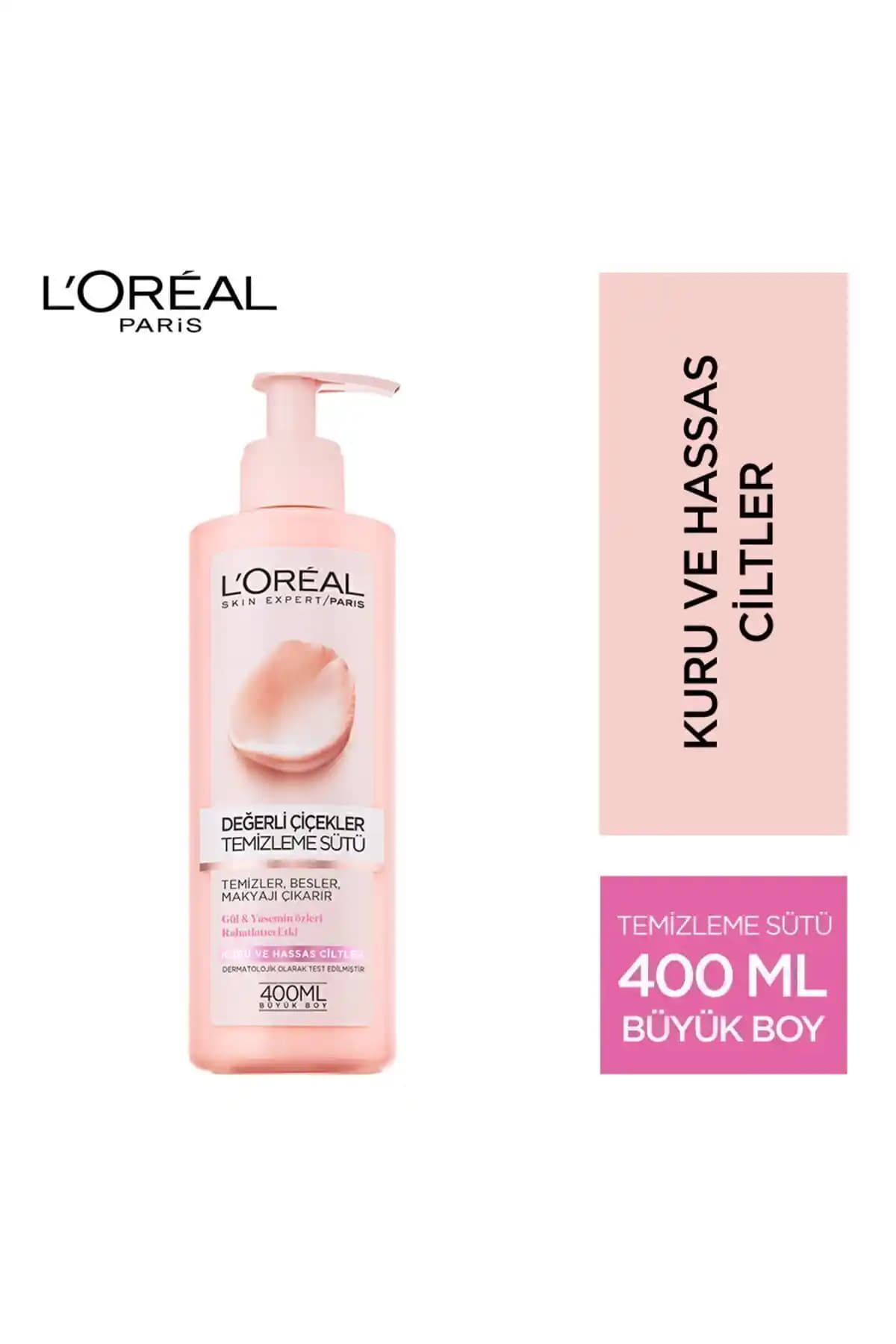 L'Oreal Paris Çiçekler Temizleme Sütü: Hassas ve kuru ciltler için doğal ve etkili temizlik çözümü