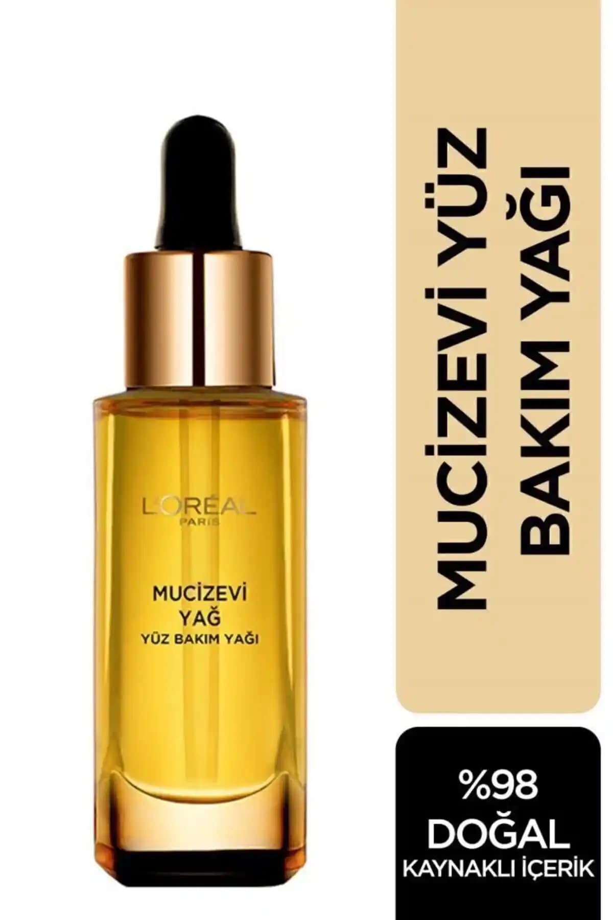 L'Oreal Paris Mucizevi Yağ Günlük Yüz Bakım Yağı Doğal ve Etkili Cilt Nemlendirme Ürünü