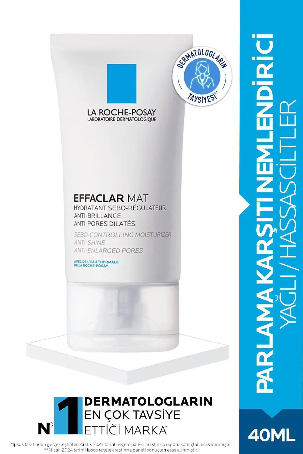 La Roche-Posay Effaclar Mat Parlama Karşıtı Nemlendirici Krem: Yağlı ve Geniş Gözenekli Ciltler İçin Uygun