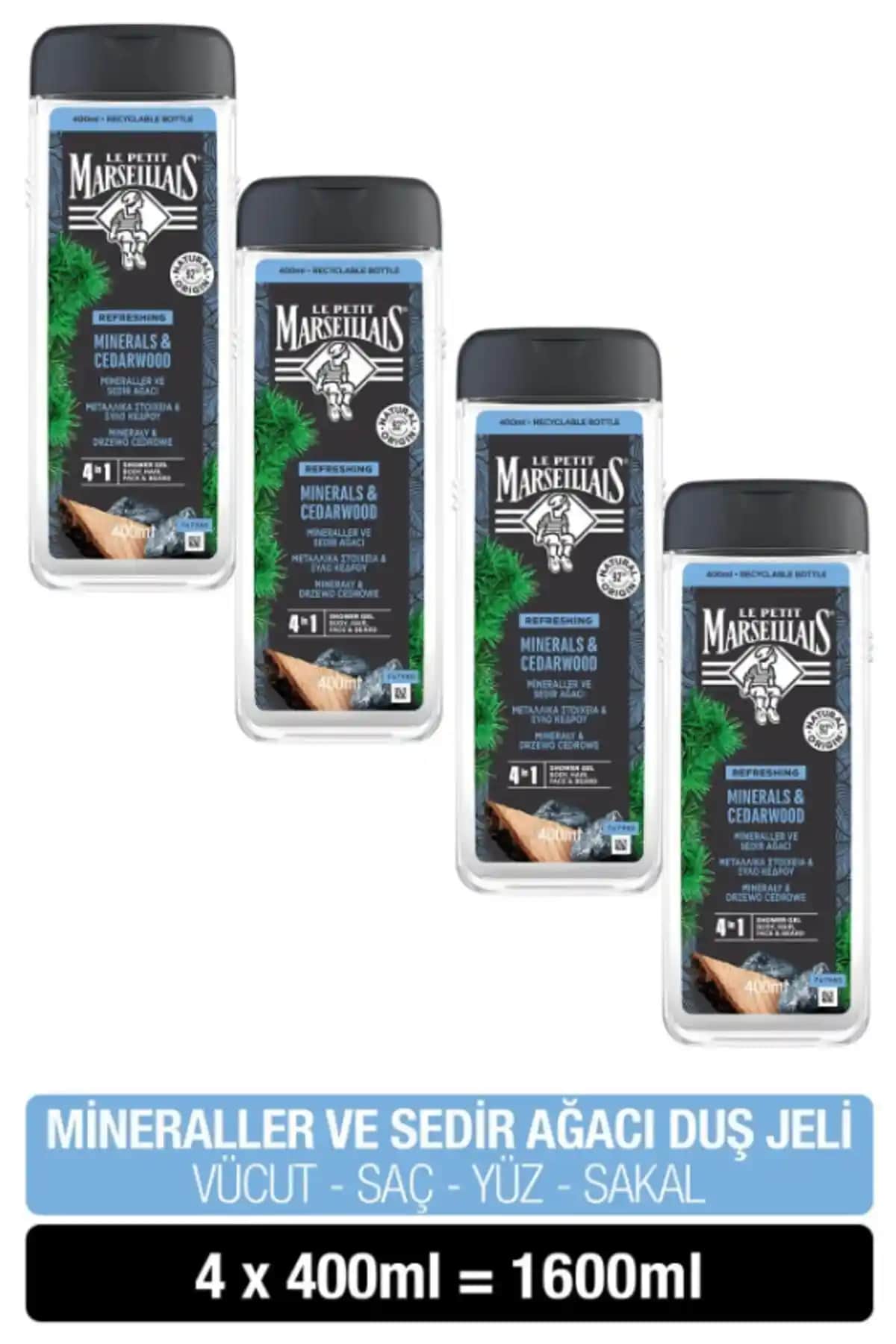 Le Petit Marseillais Duş Jeli 400 ml Minareller ve Sedir Ağacı Doğal ve Ferahlatıcı Temizlik Ürünü