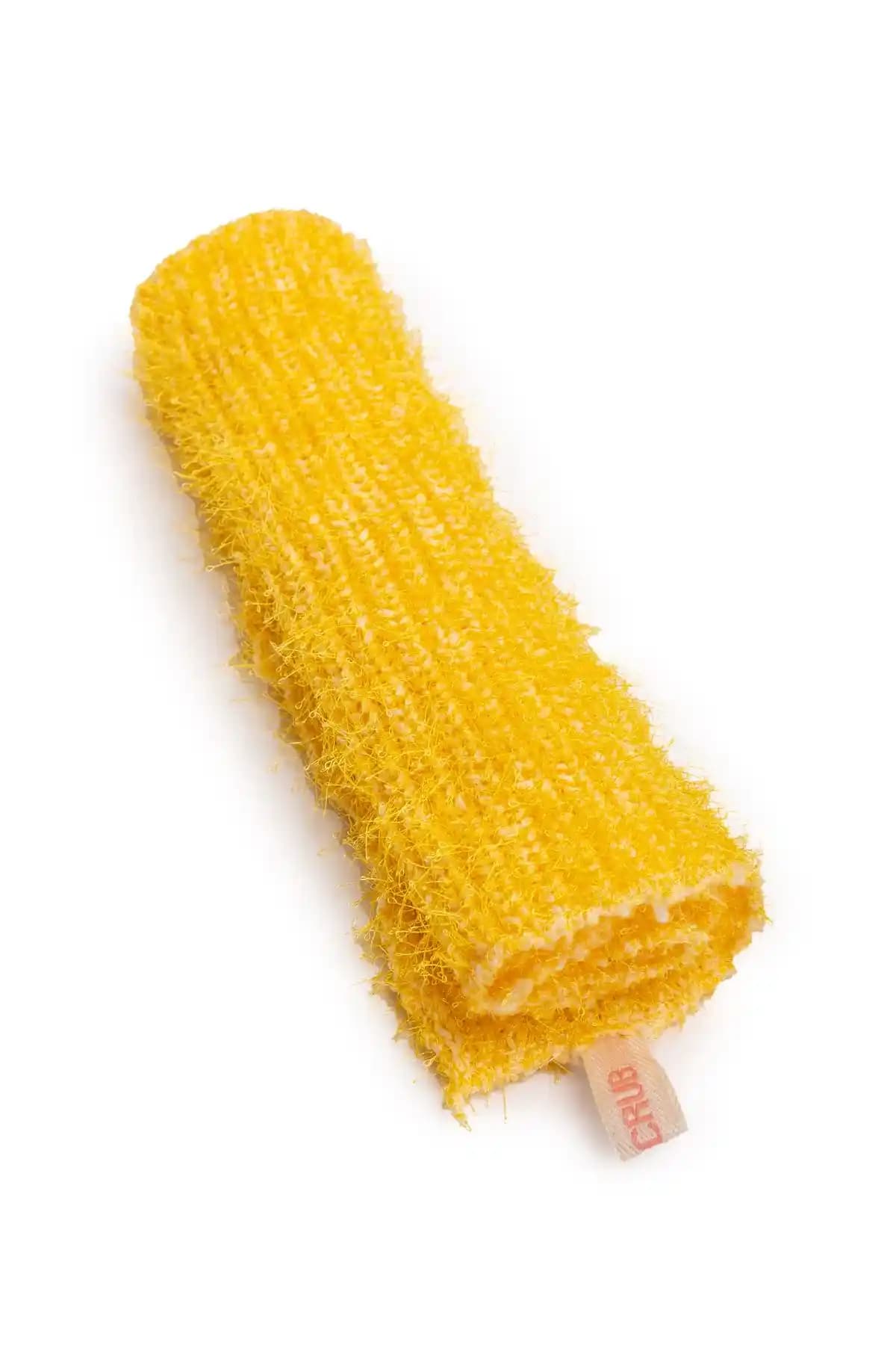 LET'SCRUB Süper Esnek Sarı Banyo Lifi: Tüm Cilt Tipleri İçin Dayanıklı ve Konforlu