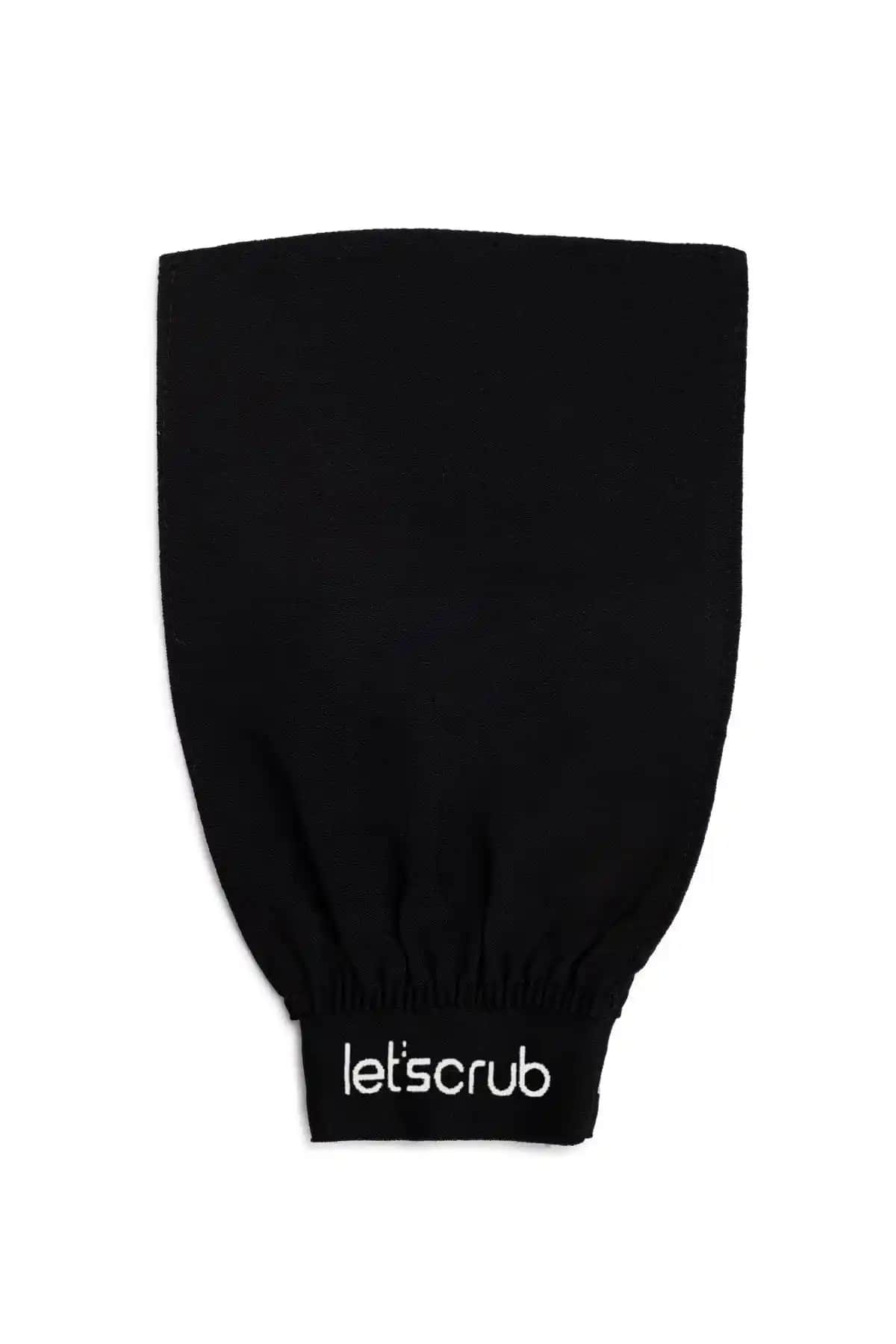 LET'SCRUB Üçgen Siyah Banyo Duş Kesesi Peeling Eldiveni Cilt Temizliği ve Sağlığı