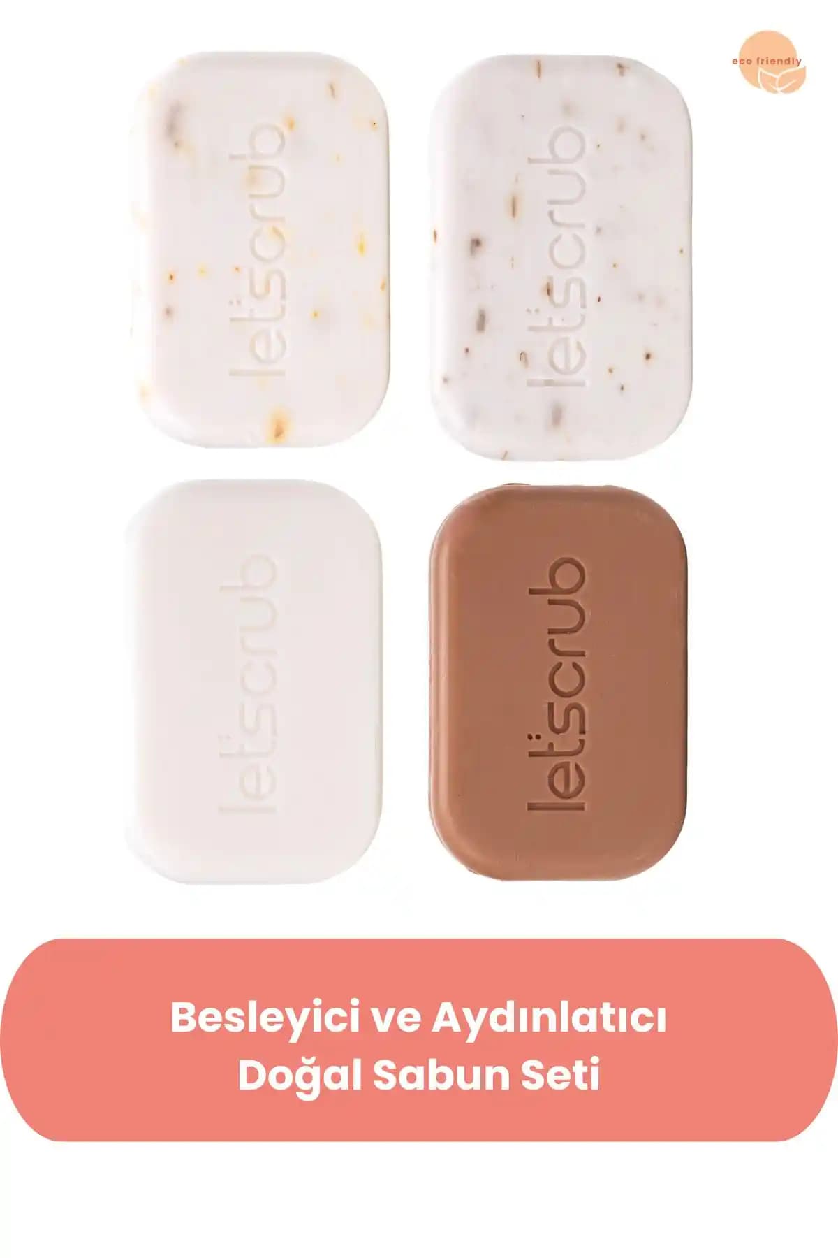 Let’scrub Doğal Zeytinyağlı 4'lü Sabun Seti Cilt Sağlığını Destekleyen Temizlik Ürünü