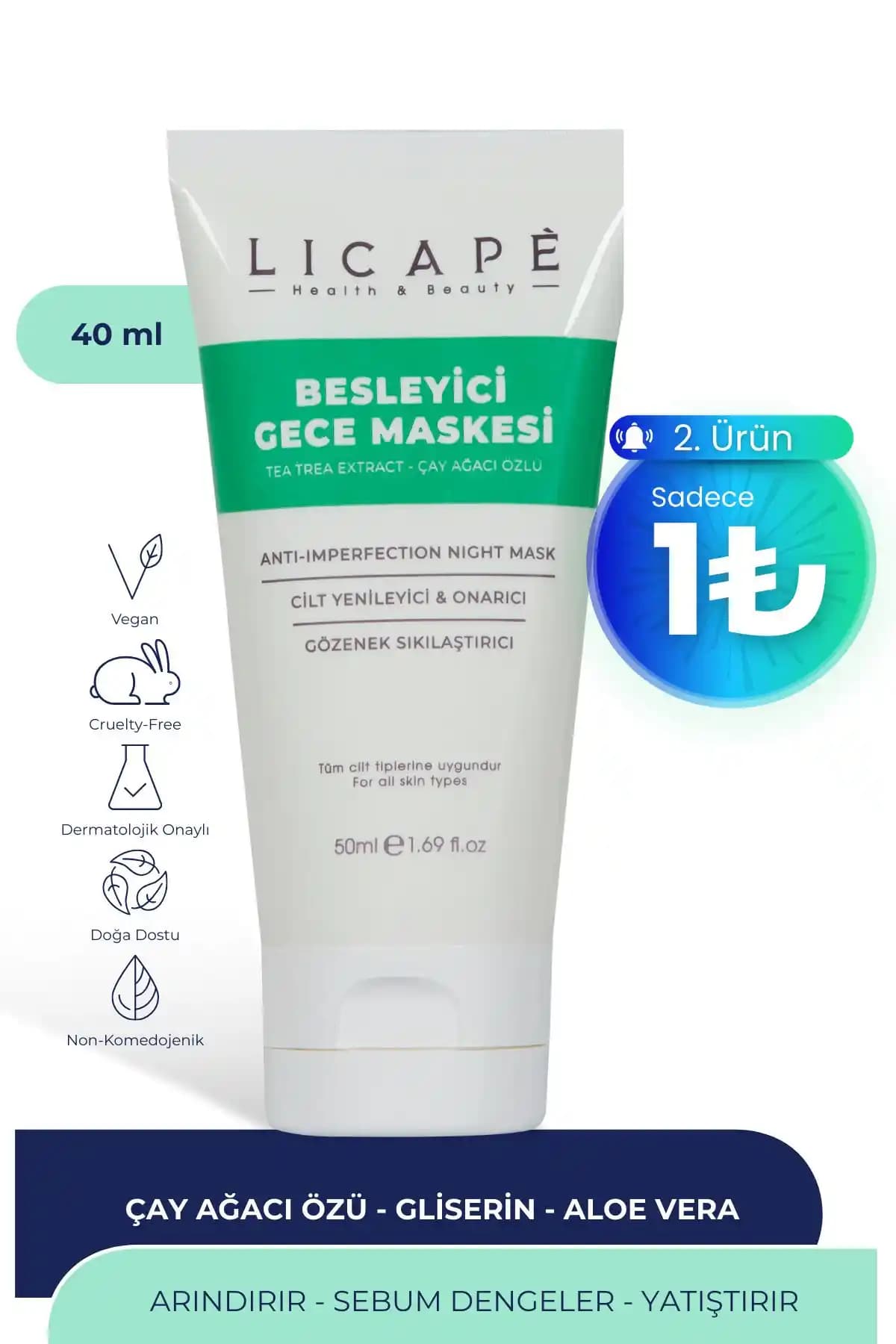 Licape Besleyici Gece Maskesi: Nemlendirici ve Cilt Yenilemeye Yönelik Etkili Ürün