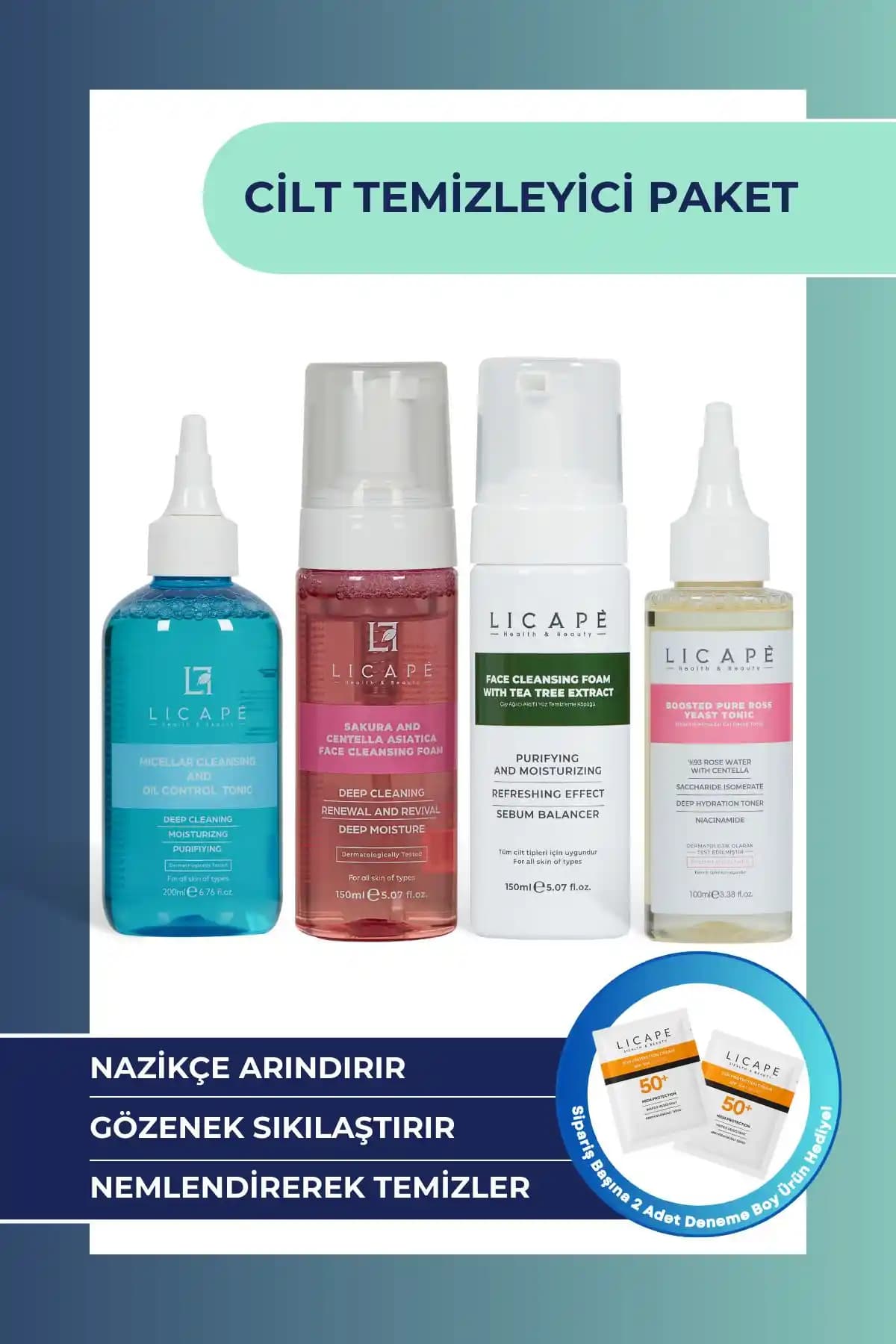 Licape Cilt Temizleyici Paket ile Temizlik ve Canlandırıcı Bakım Çözümü