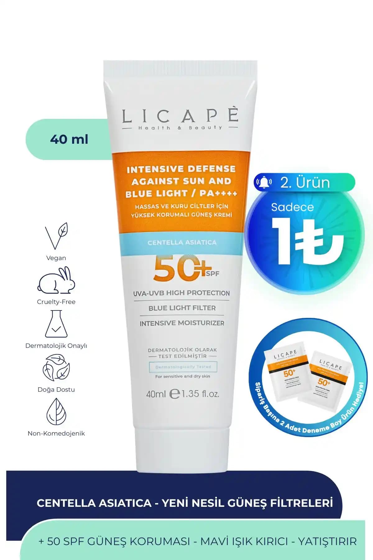 2025'te Hassas ve Kuru Ciltler İçin Licape SPF 50+ Güneş Kremiyle Koruma