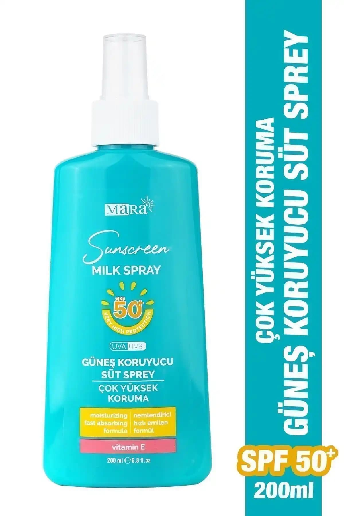 Mara Çok Yüksek Koruma Güneş Koruyucu Sprey SPF 50+ 200 Ml Yüksek Koruma ve Pratik Kullanım
