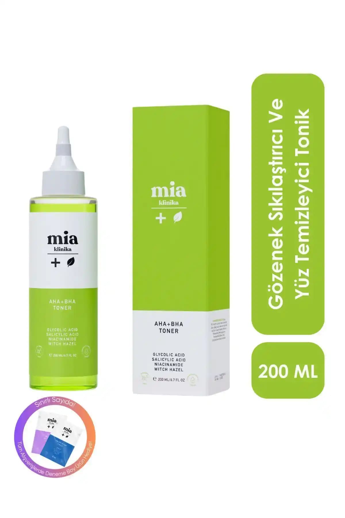Mia Klinika Aha BHA Gözenek Sıkılaştırıcı Tonik Cilt Temizliği ve Parlaklık Artışı