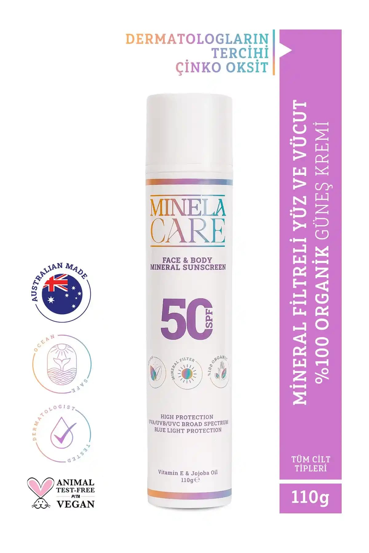 Minelacare Organik Mineral Filtreli Güneş Koruyucu: Yüksek Koruma ve Doğal İçeriklerle Güvenli Kullanım