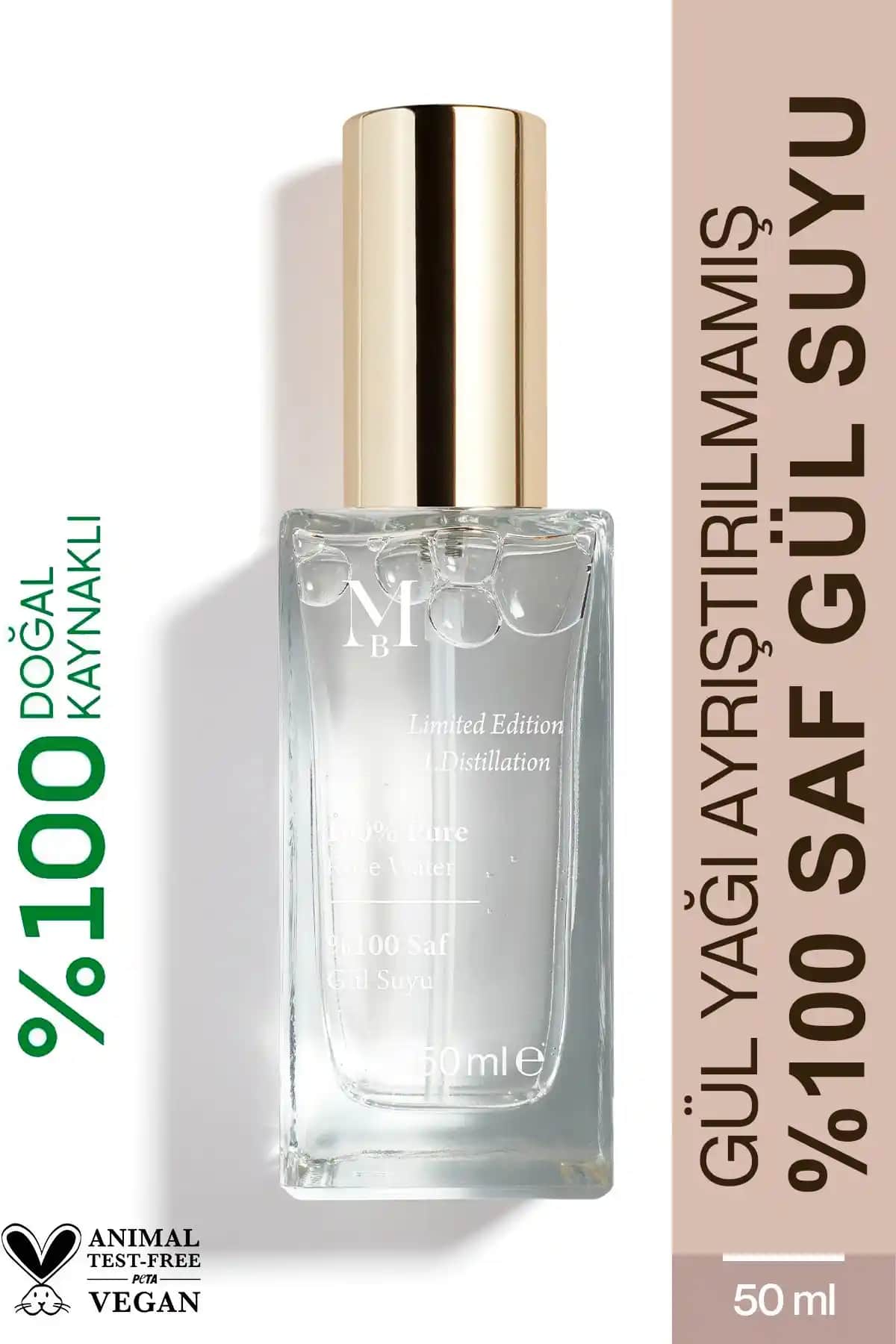 MİSBAHÇE Limited Edition Saf Gül Suyu: Doğal ve Ferahlatıcı Cilt Bakım Ürünü