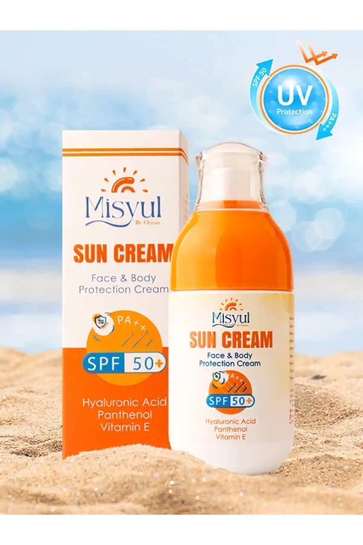 Misyul Güneş Kremi SPF 50+ ve Hyaluronik Asit ile Güçlü Koruma ve Nem Sağlar