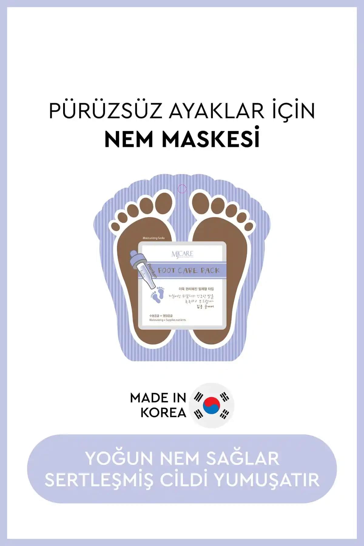 Mjcare Çorap Tipi Ayak Bakım Maskesi: Nemlendirici ve Soyulabilir Formuyla Etkili Bakım