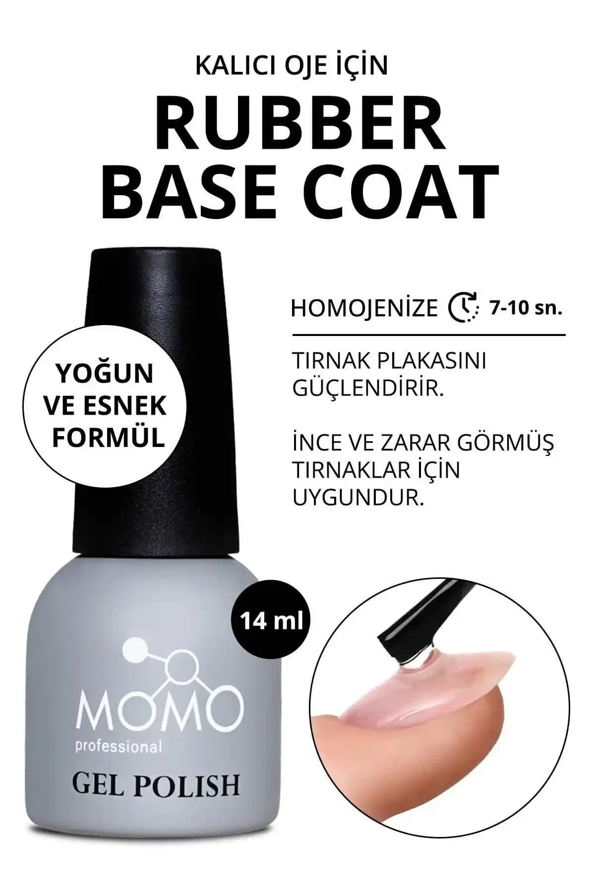 MOMO Professional Rubber Base Coat ile Güçlü ve Dayanıklı Tırnaklar İçin Profesyonel Çözüm