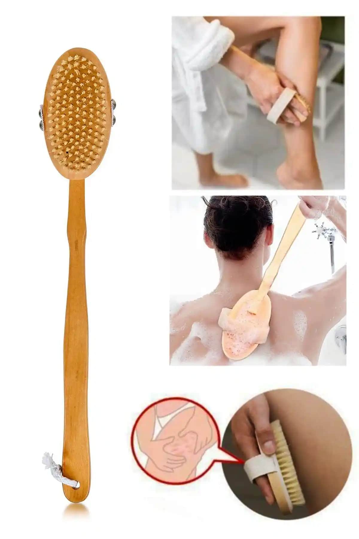 MUJGAN Doğal At Kılı Selülit Fırçası - Doğal ve Etkili Vücut Bakım Çözümü