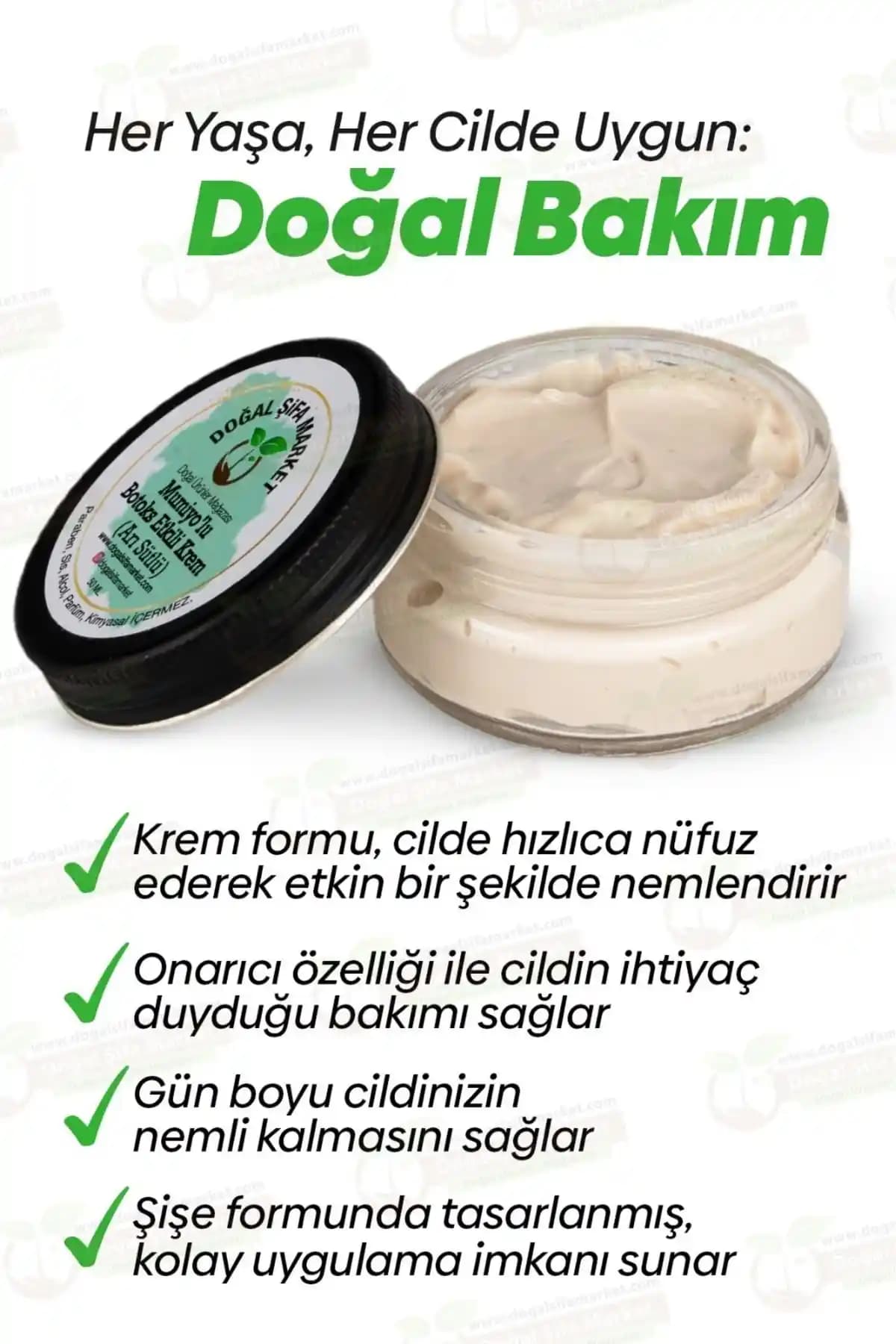 Mumiyolu Botoks Etkili Krem Doğal İçeriklerle Genç ve Sağlıklı Bir Cilt İçin