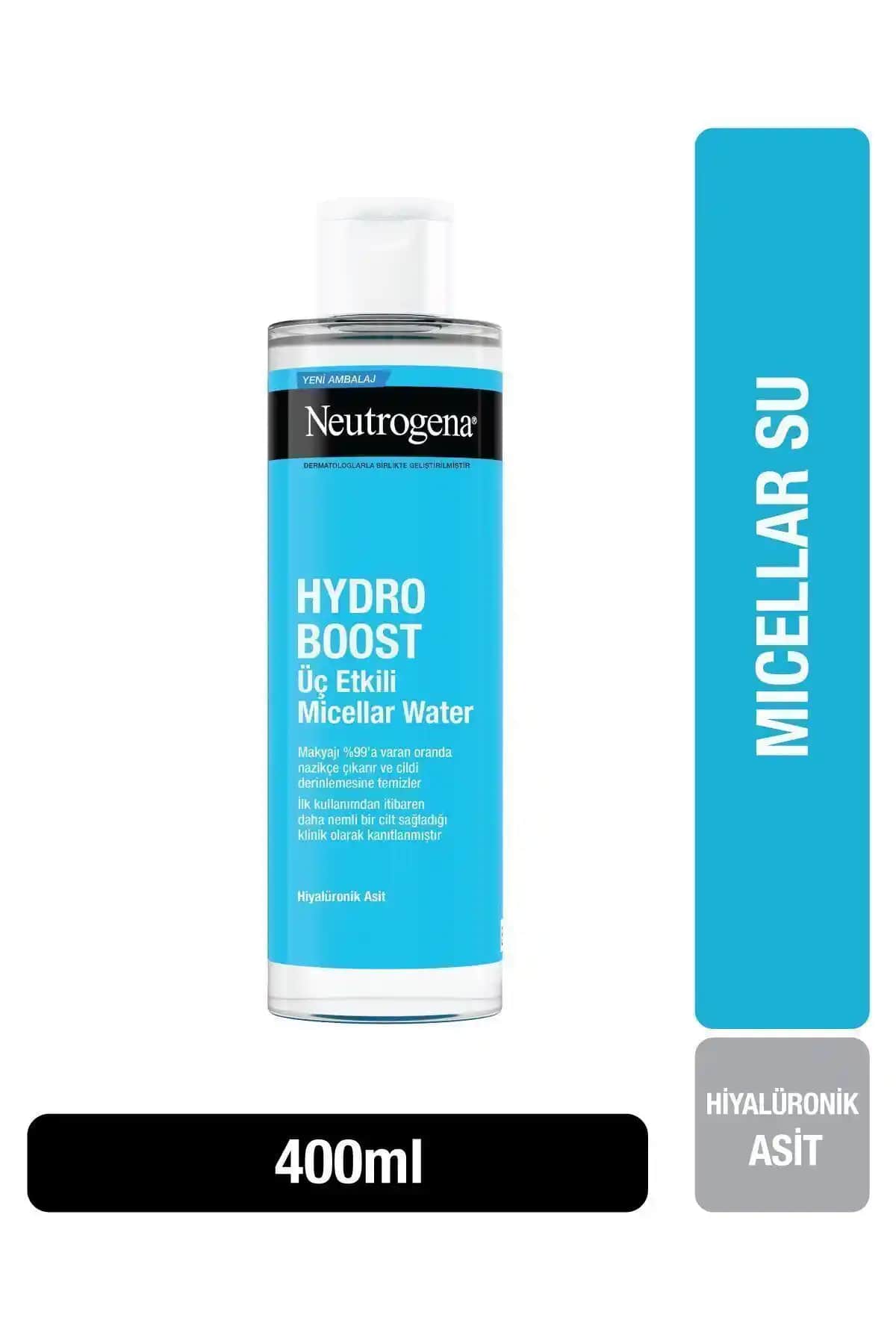 Neutrogena Hydro Boost Üç Etkili Micellar Water Hassas Ciltler İçin Temizlik ve Nemlendirici Özellikler
