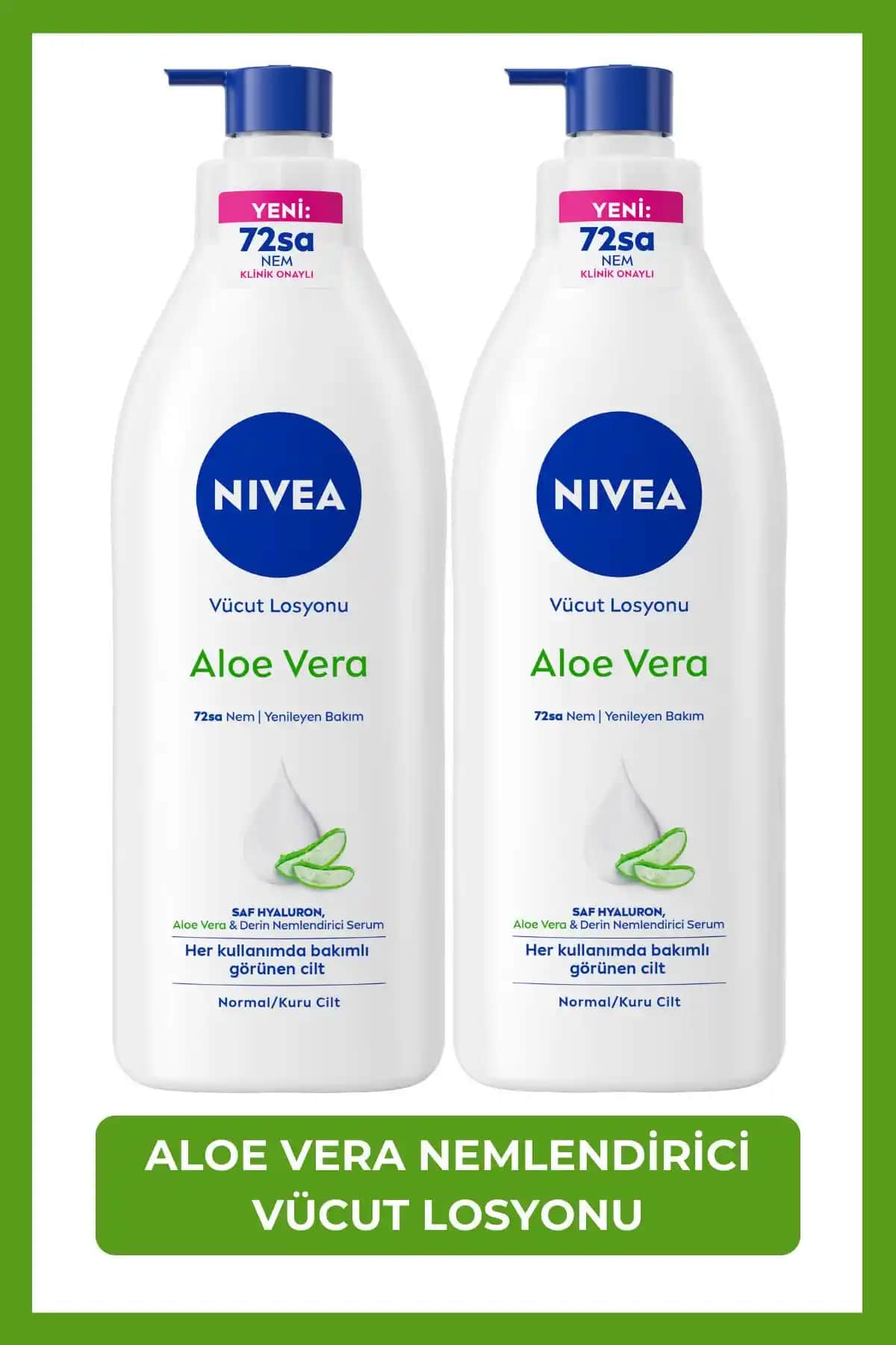 NIVEA Aloe Vera Derin Nemlendirici Serum Vücut Losyonu: Hassas ve kuru ciltler için etkili bakım