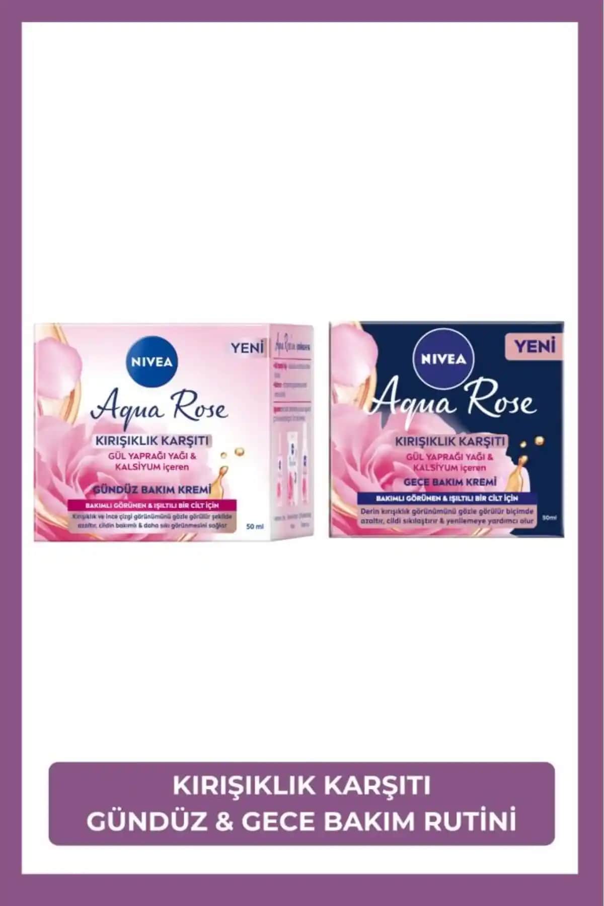 NIVEA Aqua Rose Kırışıklık Karşıtı Günlük ve Gece Cilt Bakım Ürünleri Özellikleri
