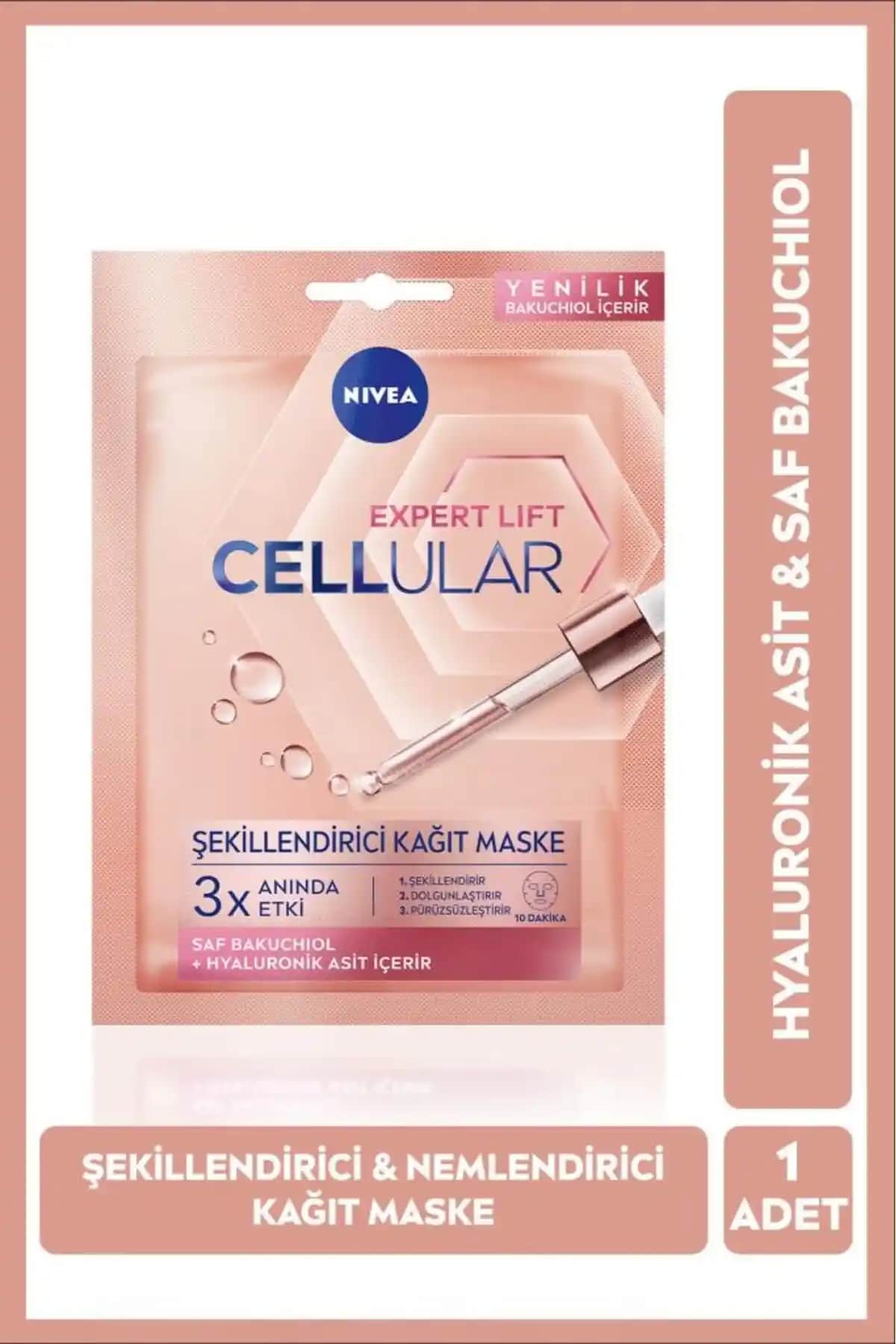 NIVEA Cellular Expert Lift Şekillendirici Yüz Maskesi Doğal Retinol Alternatifiyle Cilt Gençleştirici