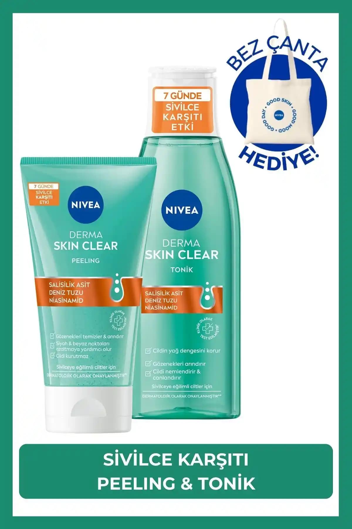 NIVEA Derma Skin Clear Serisi Karşılaştırması: Peeling ve Tonik Ürünlerinin Özellikleri ve Farkları