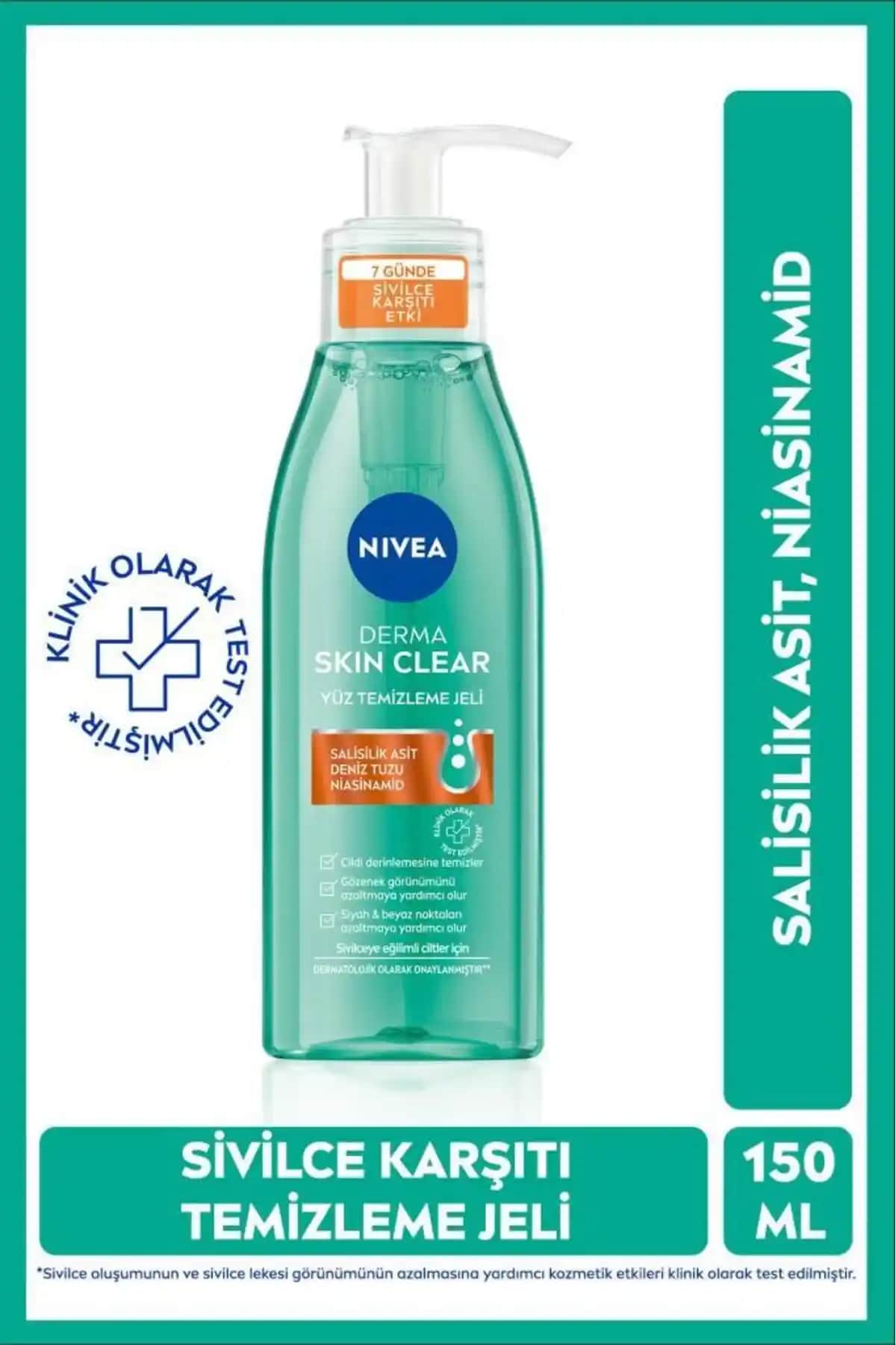 NIVEA Derma Skin Clear Sivilce Karşıtı Yüz Temizleme Jeli İncelemesi ve Kullanım Önerileri