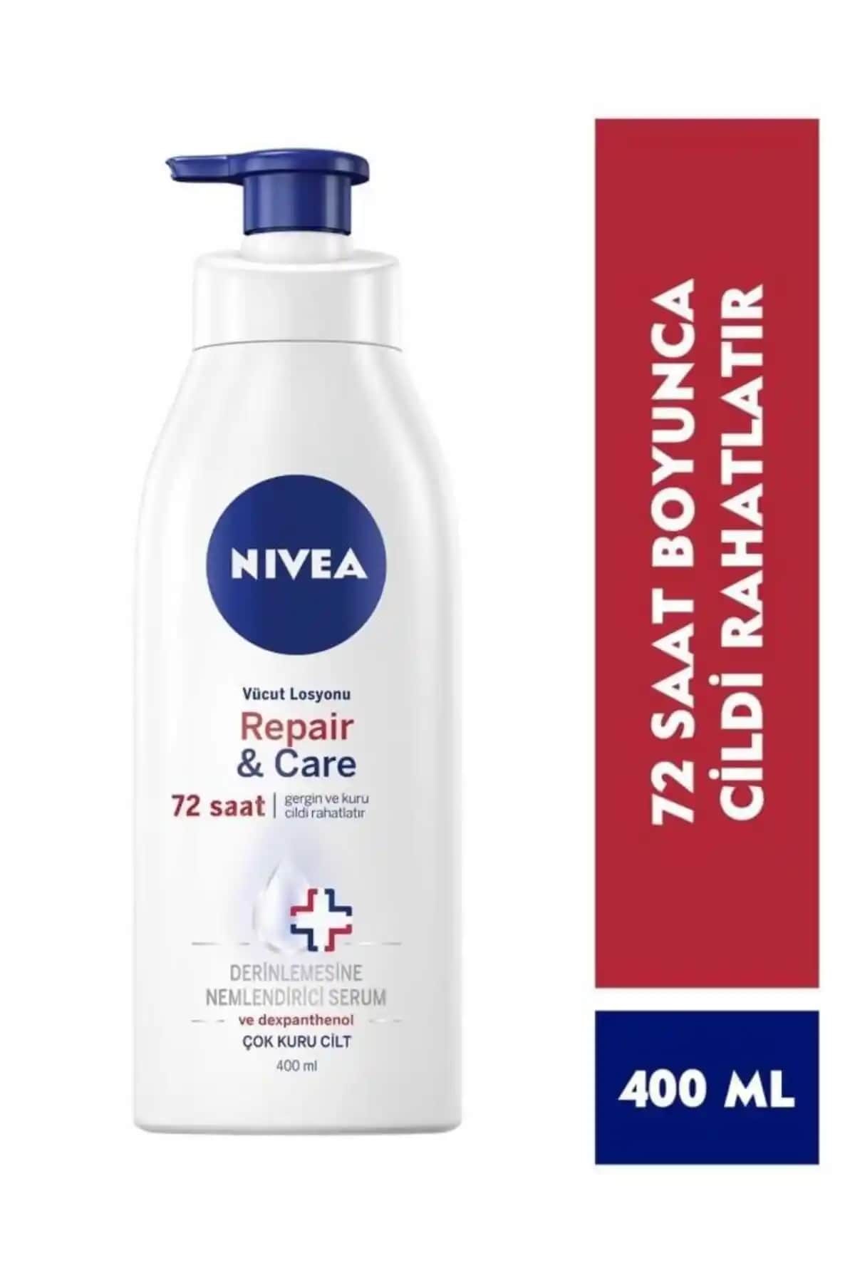 NIVEA Repair & Care Yoğun Bakım Vücut Losyonu Kuru ve Hassas Ciltler İçin Güvenilir Nemlendirici