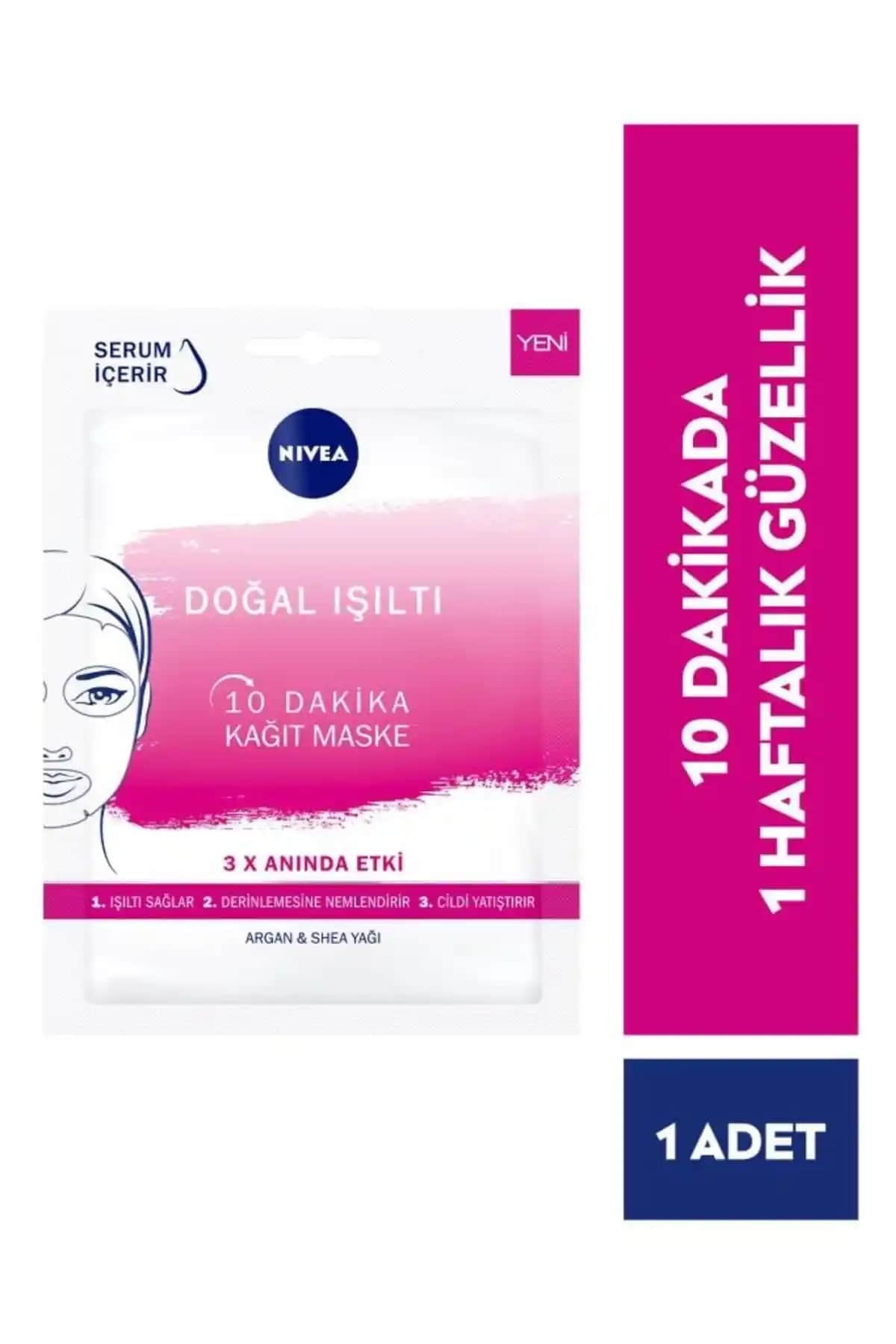 NIVEA Urban Skin Doğal Işıltılı Nemlendirici Yüz Maskesi Cilt Nemlendirme ve Parlaklık Artırıcı