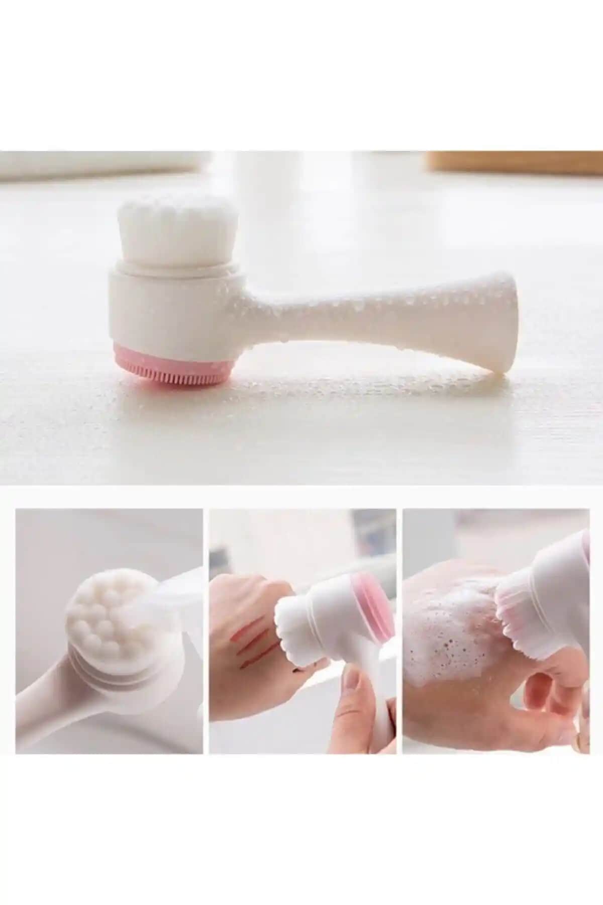 Norviva Çift Taraflı Yüz Temizleme ve Masaj Fırçası - Derinlemesine Temizlik ve Rahatlatıcı Bakım