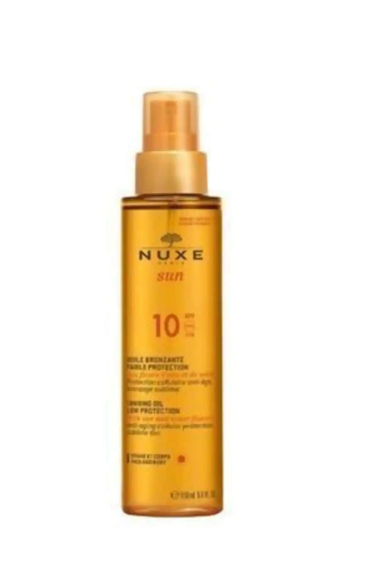 Nuxe Sun Güneş Bronzlaştırıcı Yağı SPF 10 Yüz ve Vücut İçin Doğal Bronzluk Sağlar