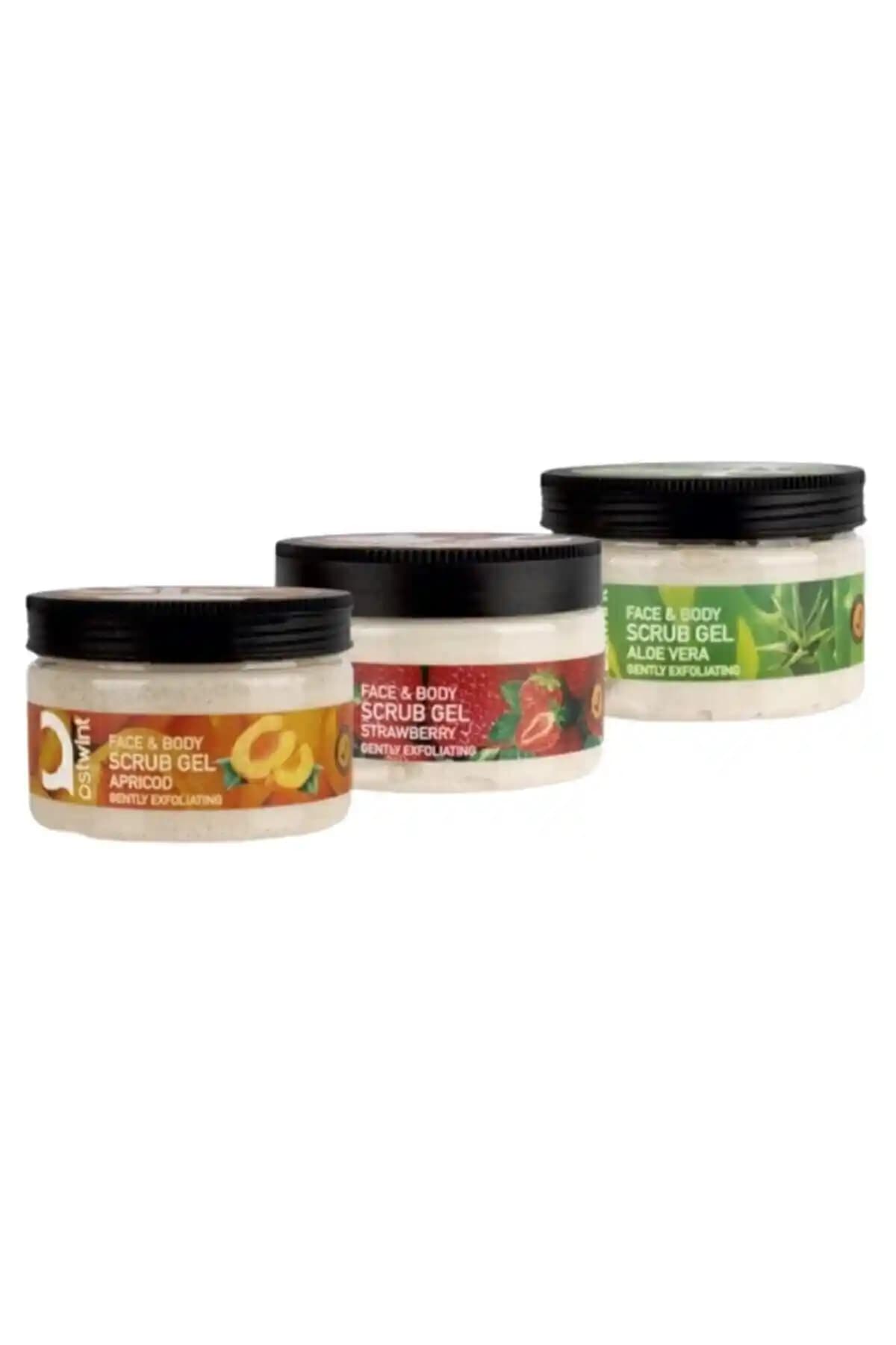 Ostwint Yüz ve Vücut Scrub Jel Peeling Yüz Maskesi 3'lü Set Doğal ve Çok Yönlü Bakım