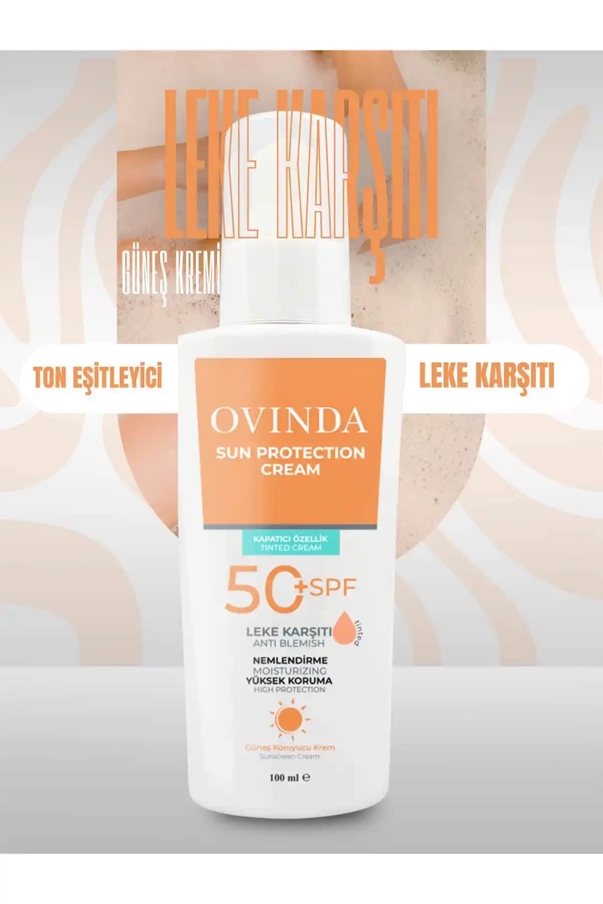 Ovinda Yüksek Korumalı Renkli Güneş Kremi SPF 50 ile cilt sağlığını koruyun ve doğal görünüm kazanın