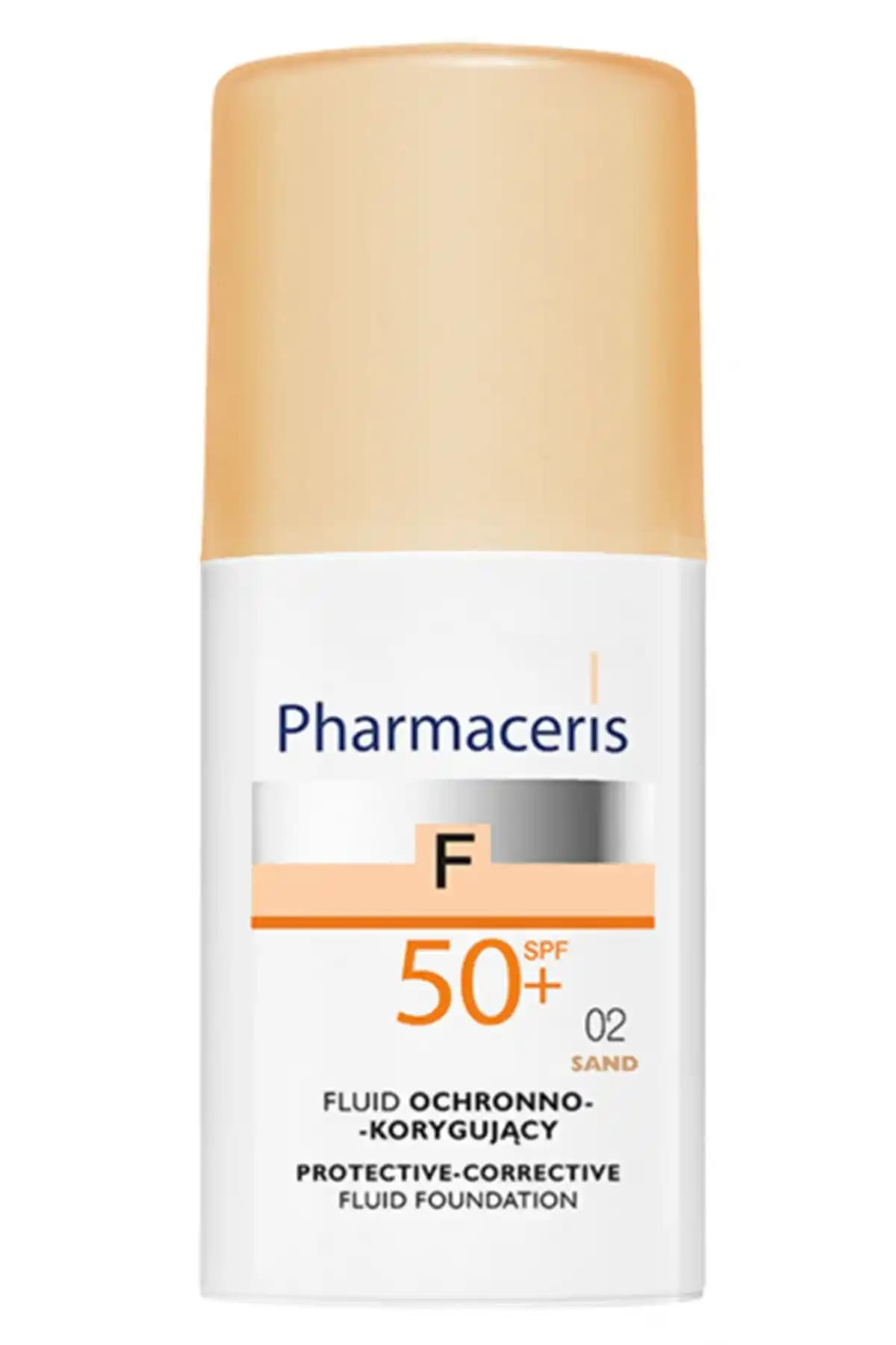 Pharmaceris Koruyucu ve Düzenleyici SPF 50 Sand 02, Hassas Ciltler İçin Güçlü Güneş Koruyucu Fondöten