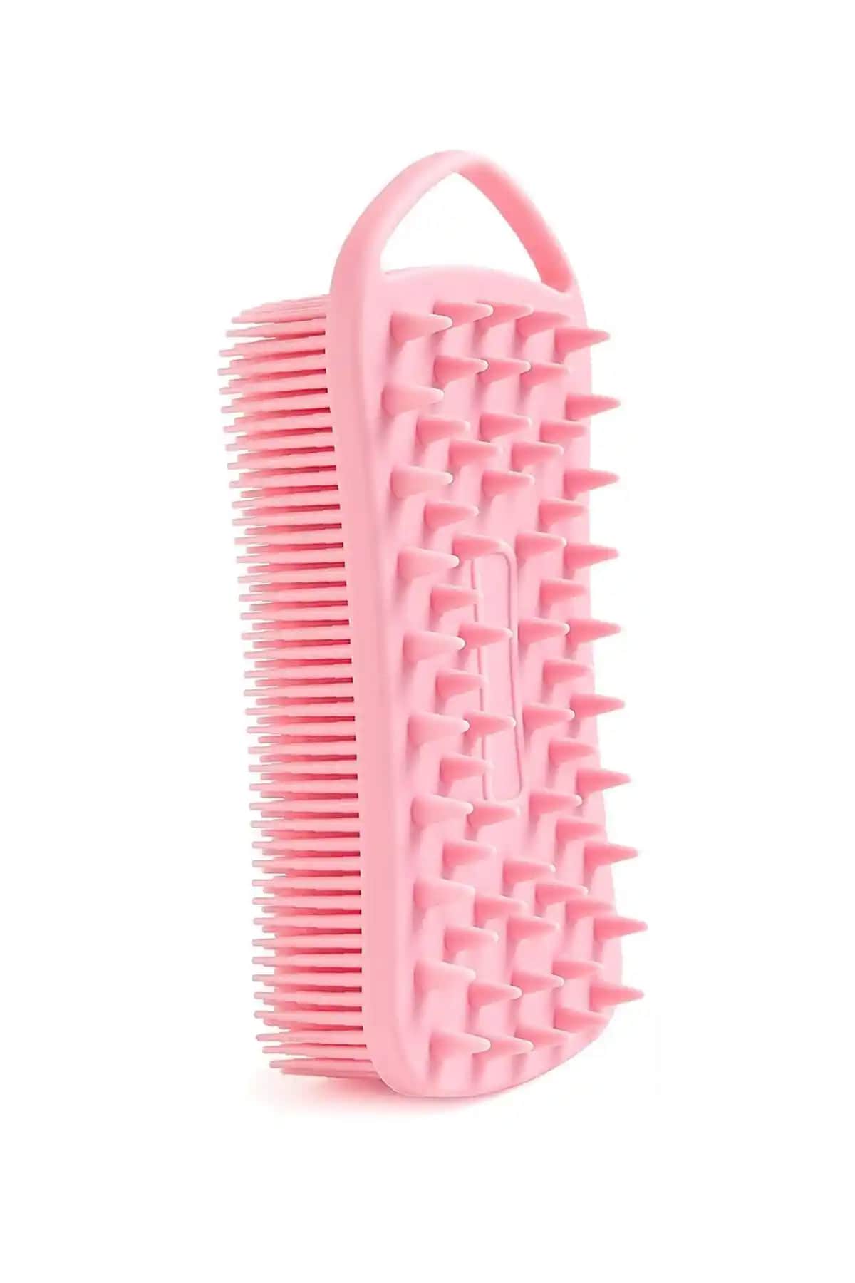 POP Beauty Çift Taraflı Silikon Vücut ve Saç Bakım Fırçası Çok Fonksiyonlu Hijyenik Ürün