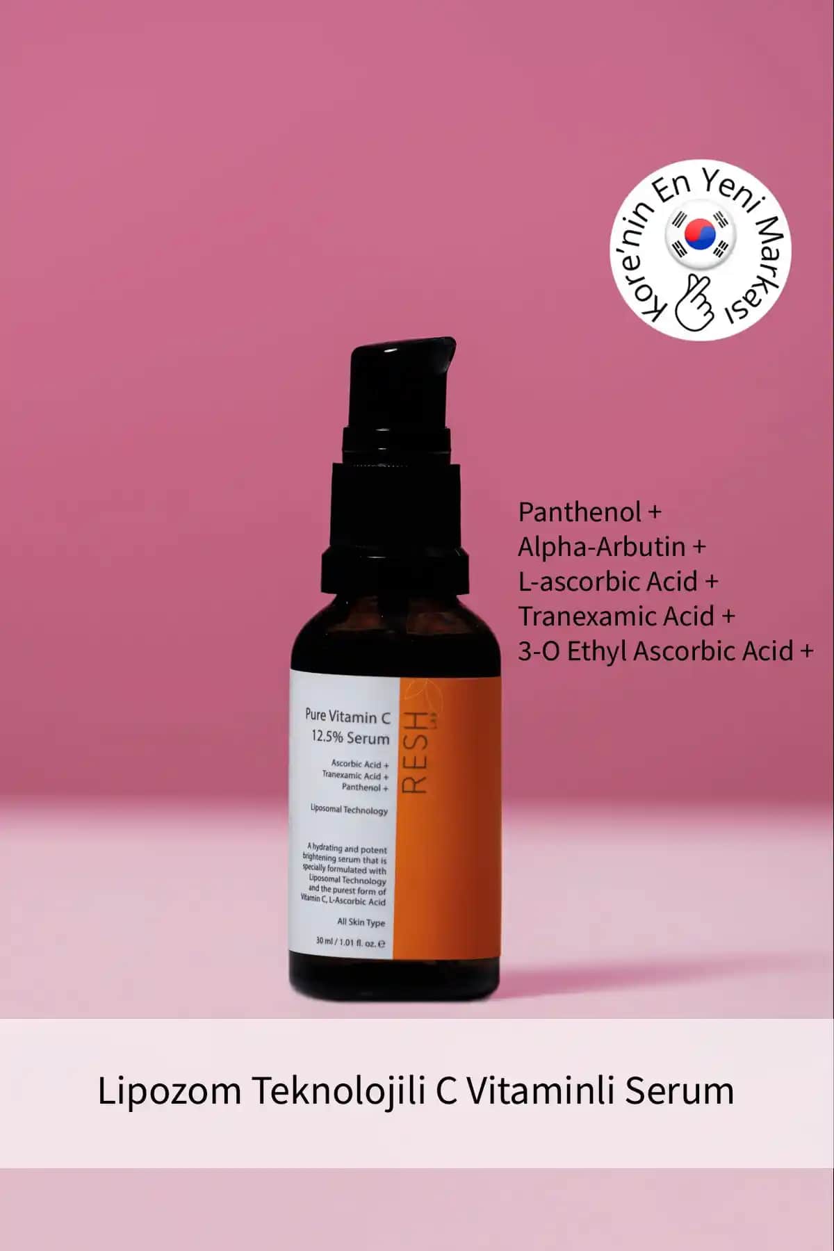 RESH LAB Saf Vitamin C Serumu 12.5% ile Cilt Parlaklığı ve Leke Açıcı Etkiler