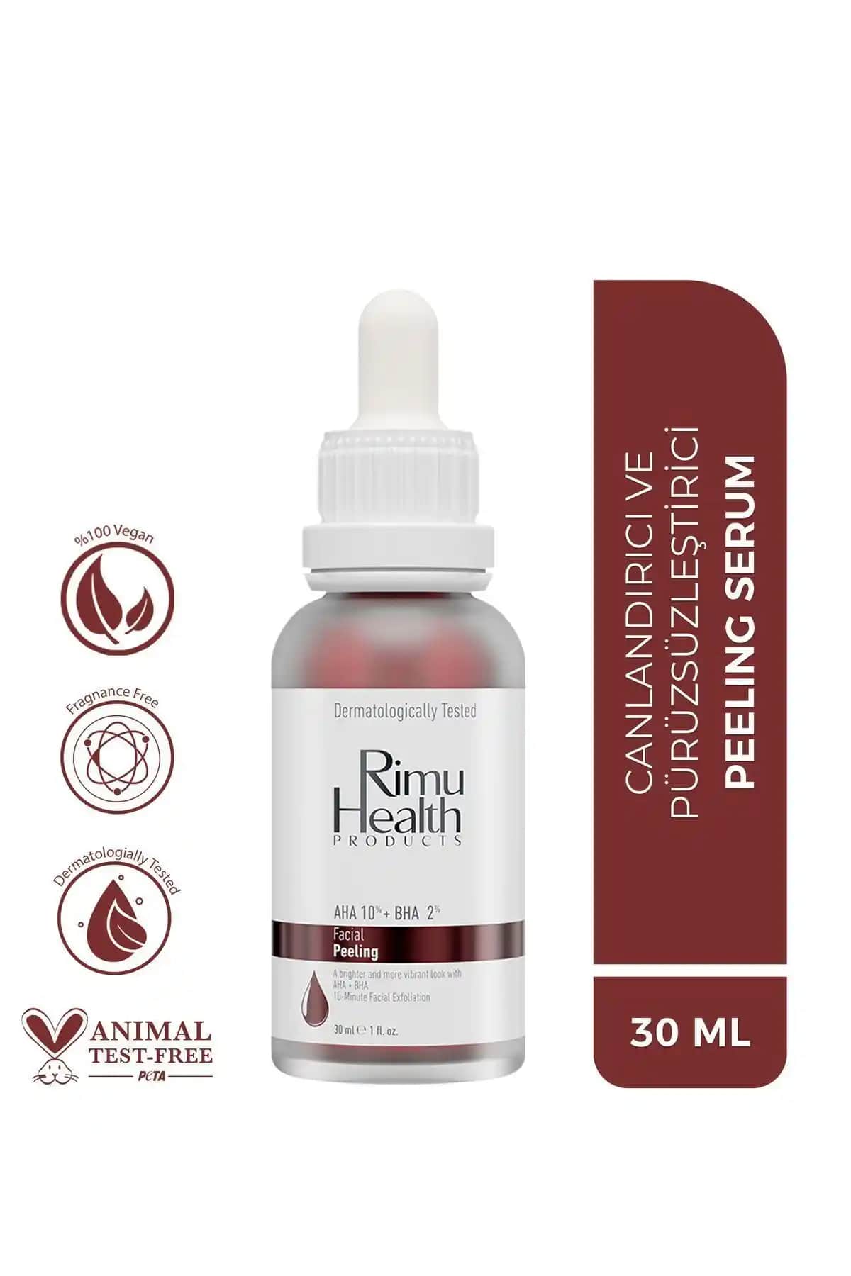 Rimu Health Canlandırıcı ve Cilt Tonu Eşitleyici Yüz Peeling Serumu 30 ml