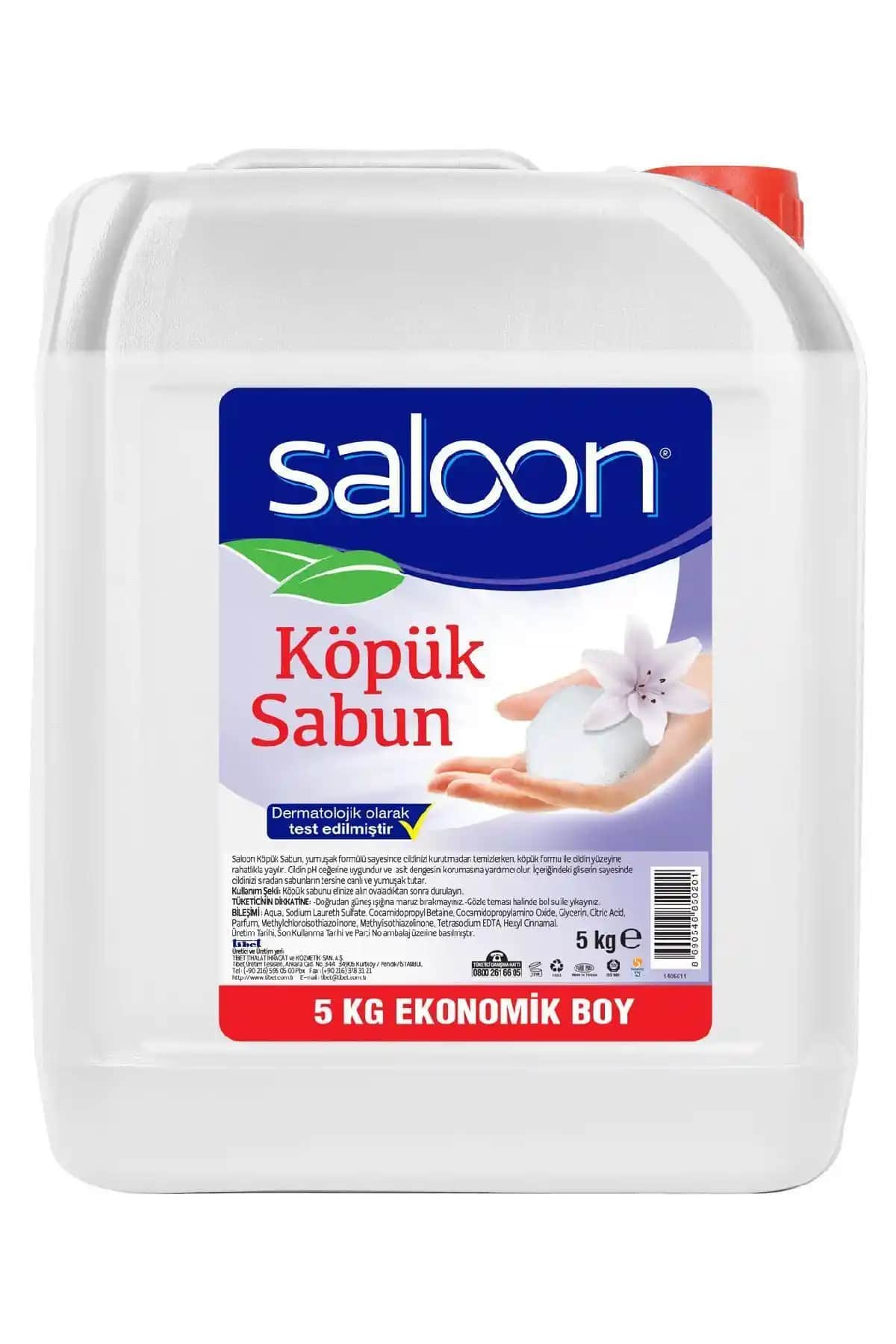 Saloon Şeffaf Floral Köpük Sabun 5L – Yüksek Hijyen ve Hoş Kokulu Temizlik Çözümü