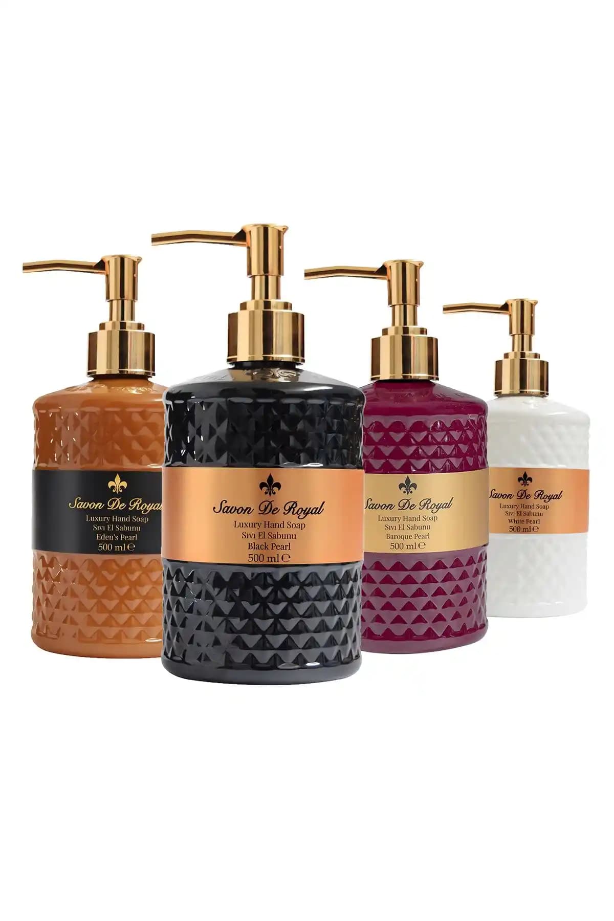 Savon de Royal Luxury Vegan Pearl Serisi Sıvı Sabunlar: Şık ve Doğal Temizlik Çözümü