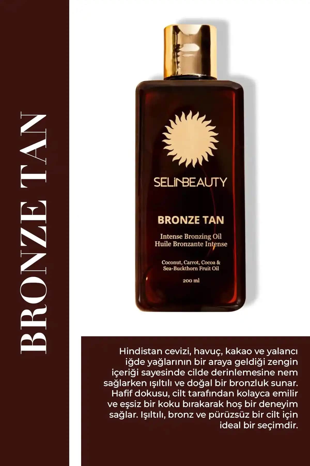 Selin Beauty Bronze Tan Intense Bronzing Oil ile Doğal ve Sağlıklı Bronzluk Elde Edin