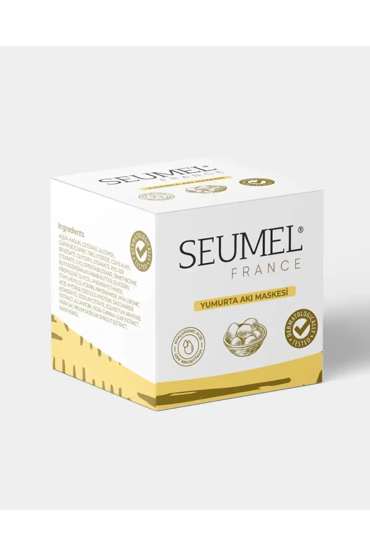 Seumel France Yumurta Akı Maskesi: Gözenek Sıkılaştırıcı ve Siyah Nokta Temizleyici Ürün