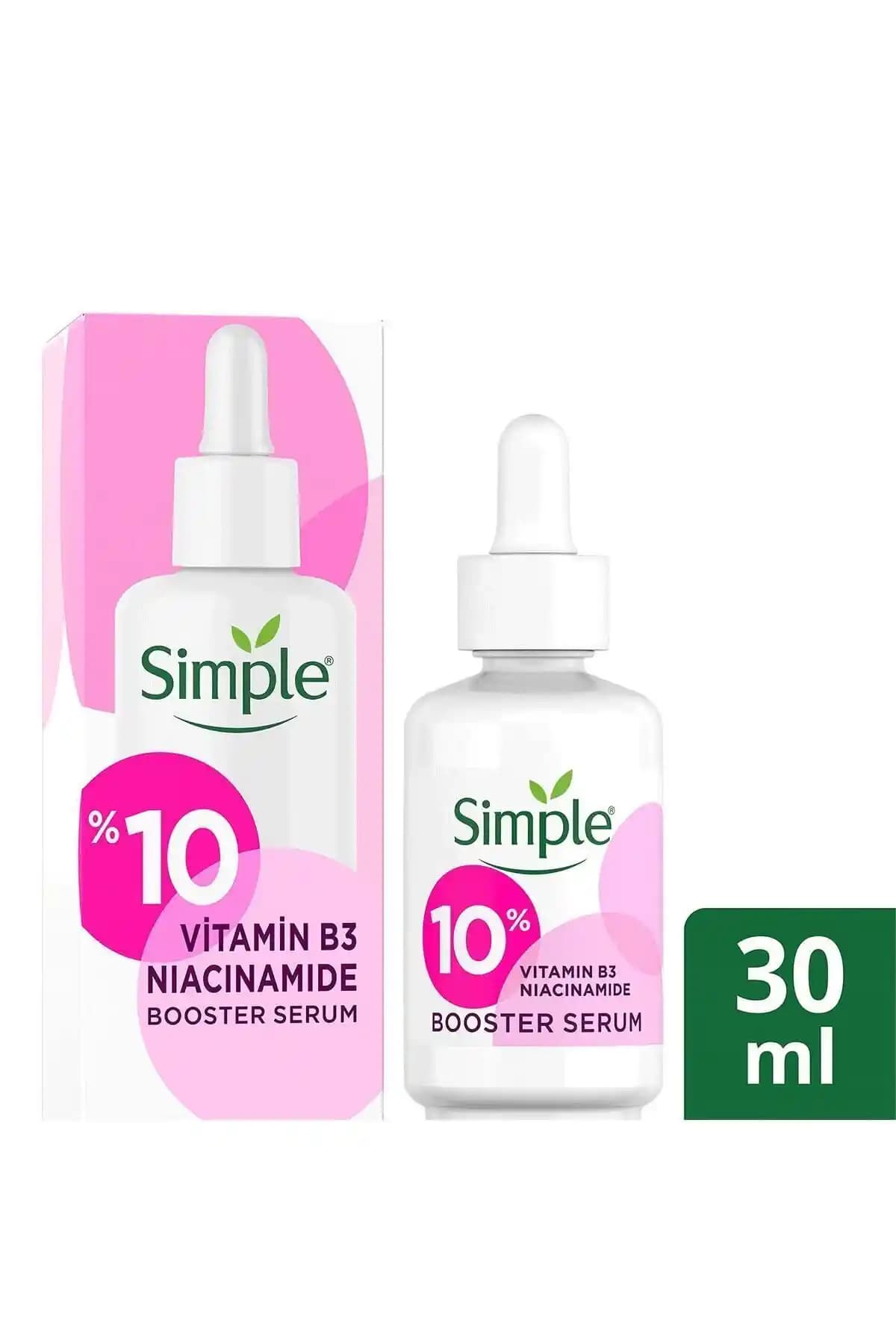 Simple Booster Serum %10 B3 Niacinamide ile Cilt Tonunu Eşitleyen ve Parlaklığı Artıran Serum