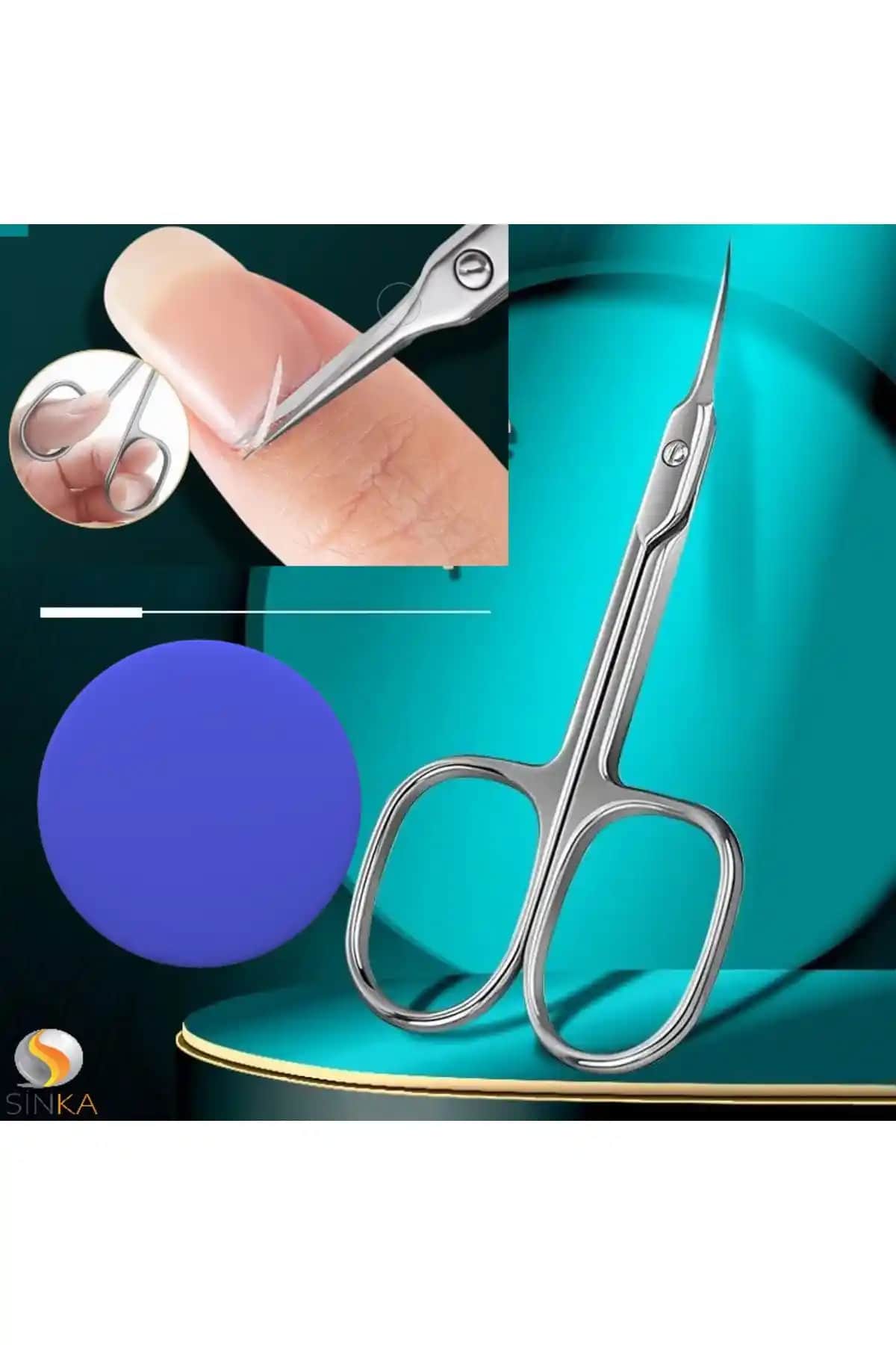 SİNKA Profesyonel Paslanmaz Çelik Tırnak Eti Manikür Makası  Uzun Ömürlü ve Ergonomik Tasarım