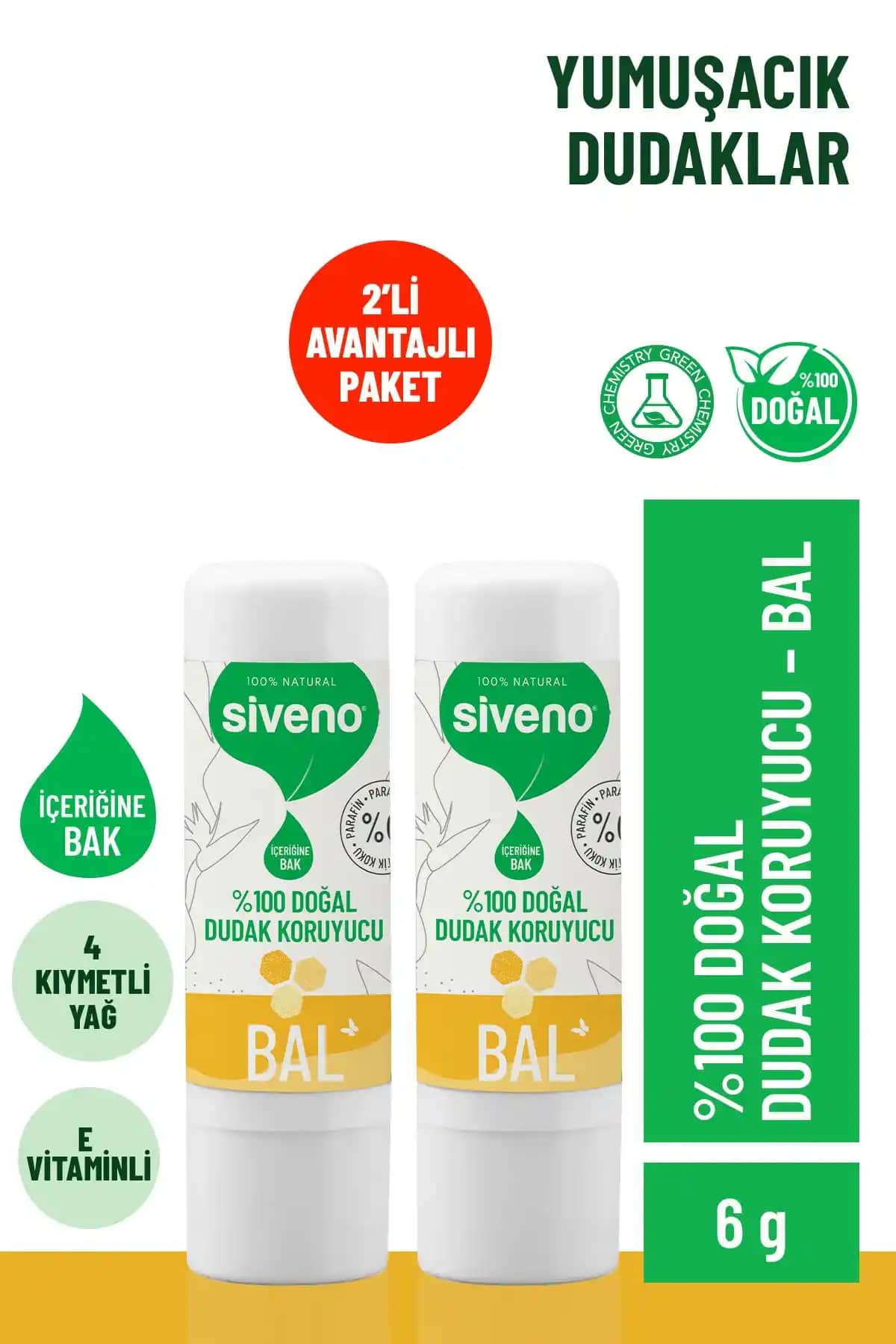 Siveno %100 Doğal Dudak Koruyucu Balm ile Nemlendirme ve Onarım Sağlayın