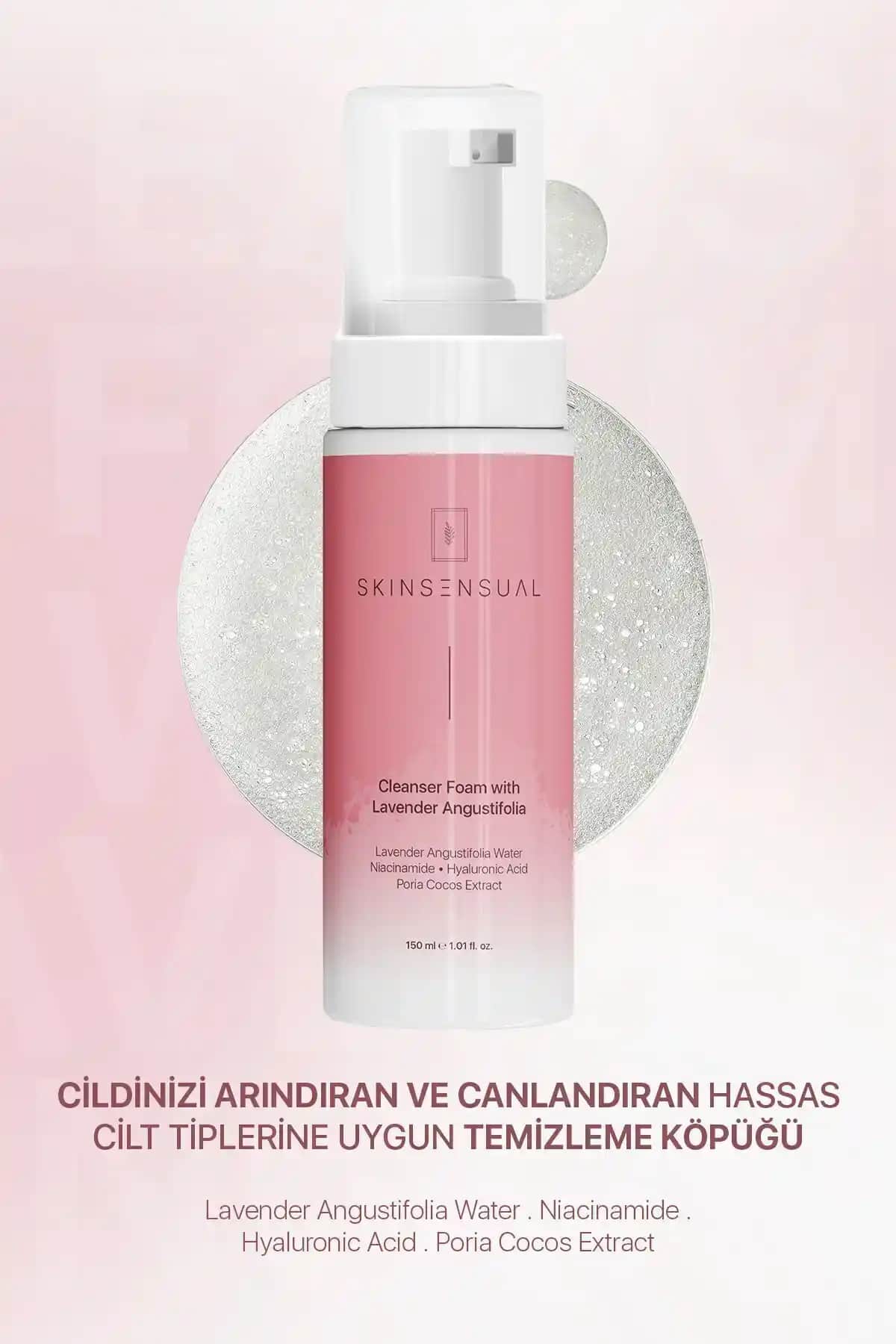 Skin Sensual Temizleyici Köpük Lavanta ve Hyaluronic Asit ile Derinlemesine Temizlik