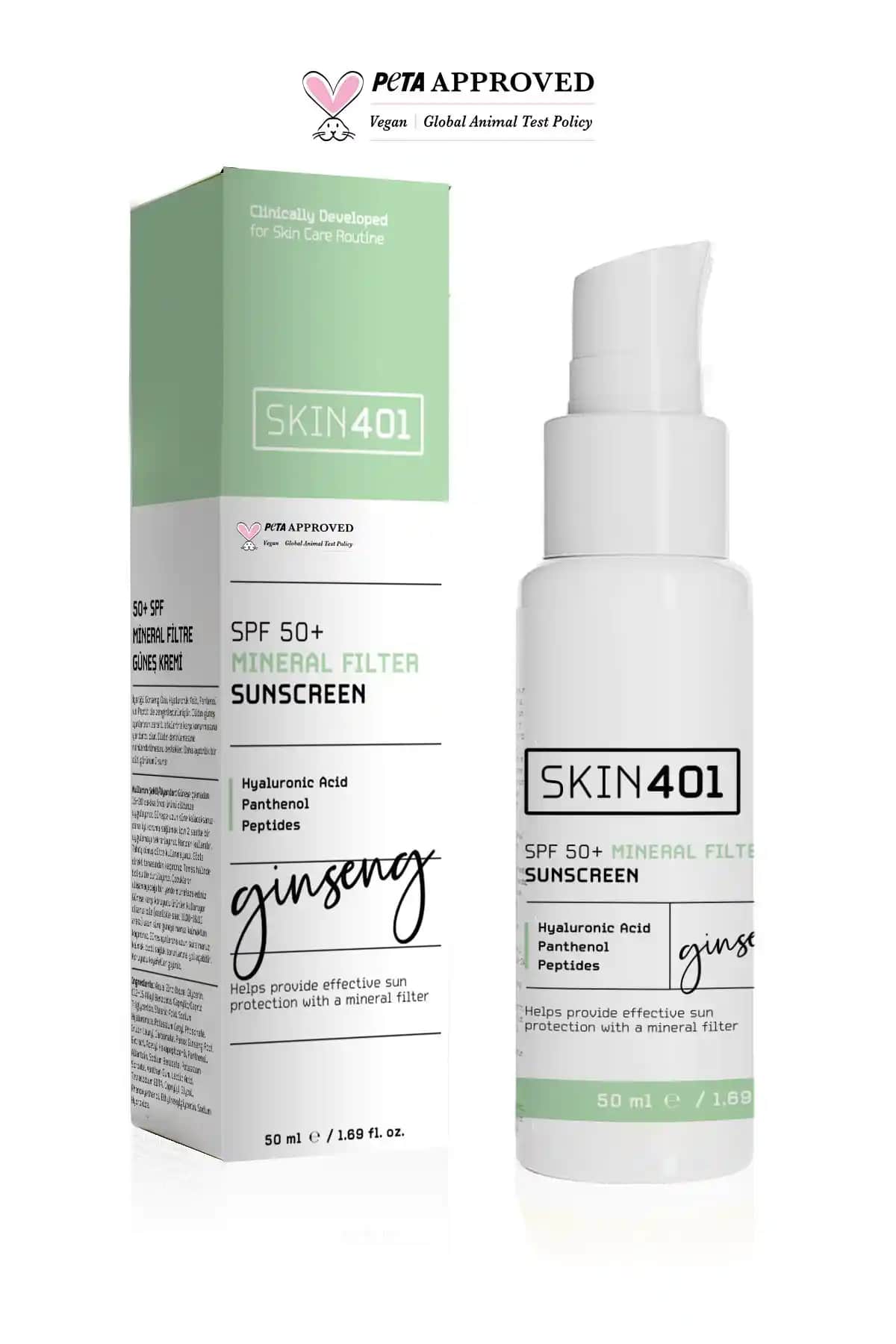 Skin401 SPF50 Mineral Filtre Güneş Kremi: Yüksek Koruma ve Doğal Formül Özellikleri