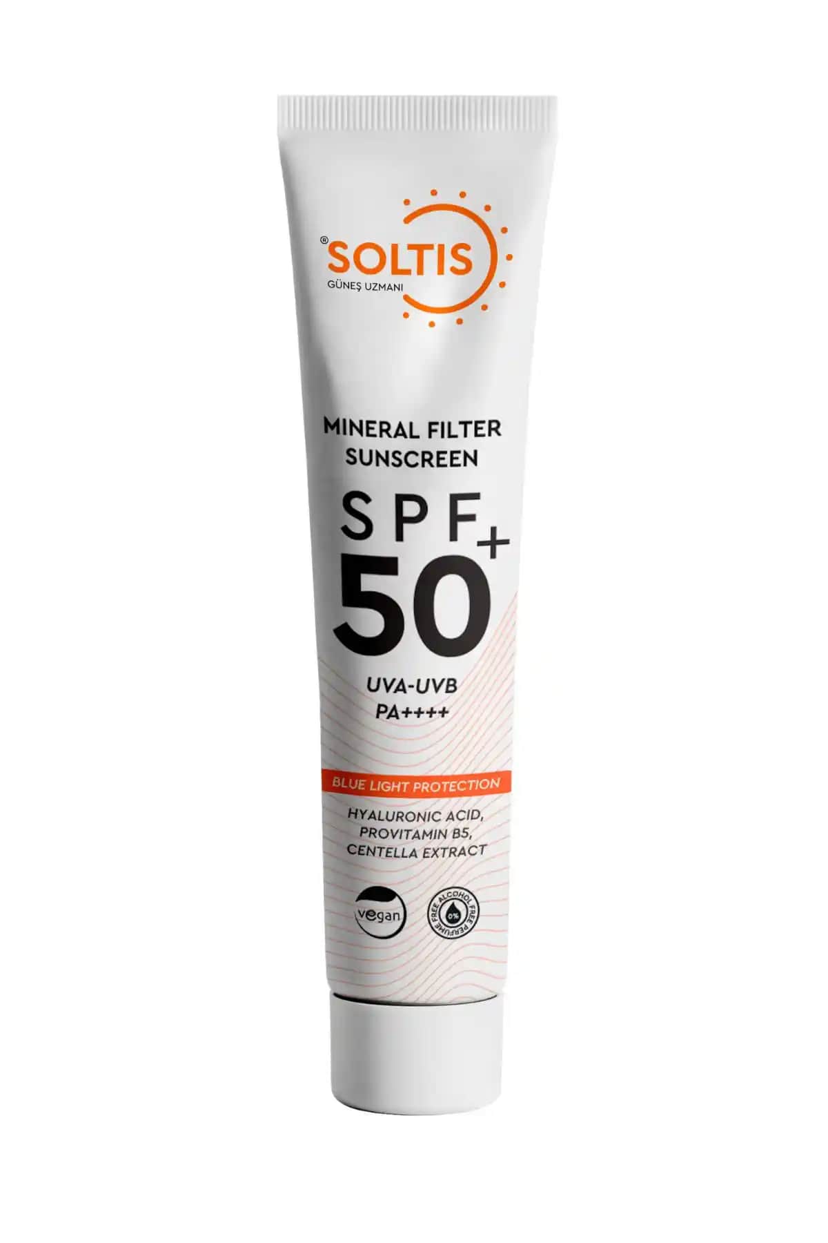Soltis %100 Mineral Güneş Koruyucu Krem SPF 50+ Pa++++ Doğal ve Güvenli Koruma